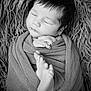 baby, black_and_white, blanket, child, closeup, cozy, cute, feet, hands, infant, monochrome, newborn, peaceful, portrait, rest, sleeping, soft, swaddled, texture, wrapped