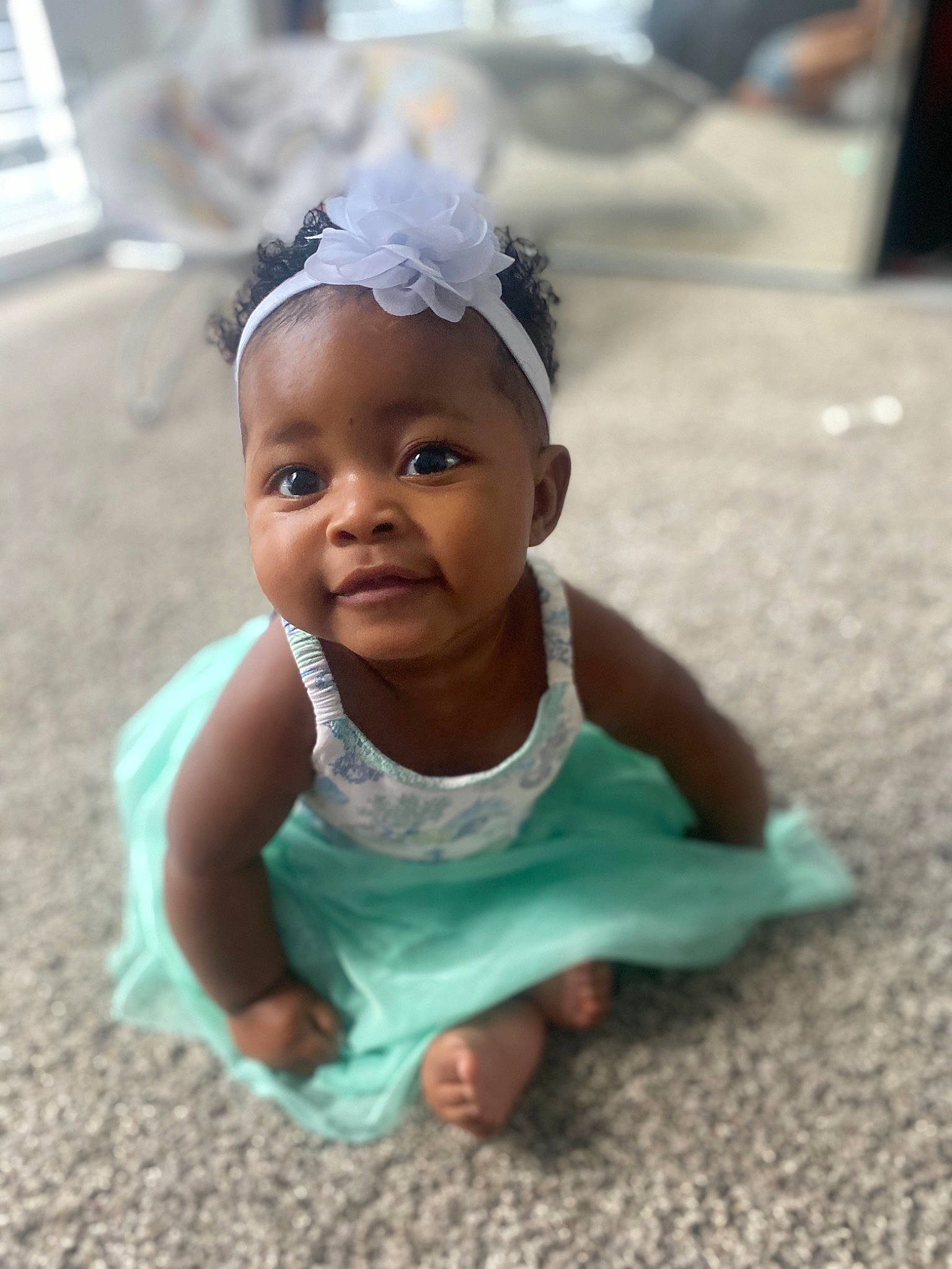 Merci is registered to the contest to win money with this photo: adaptation, baby, cheek, child, face, facial_expression, forehead, fun, hair_accessory, happy, head, headband, headgear, headpiece, human, lip, people, person, skin, smile