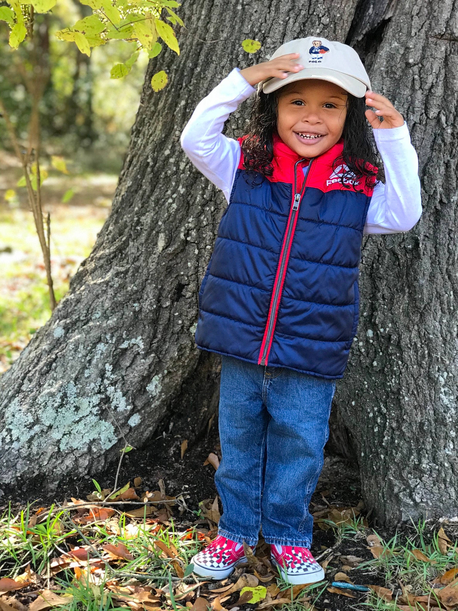 Elijah joined the competition — help win amazing prizes! child, child_model, denim, headwear, hoodie, jacket, jeans, joy, leaf, outerwear, people_in_nature, person, photography, plant, play, smile, toddler, tree, trousers, winter