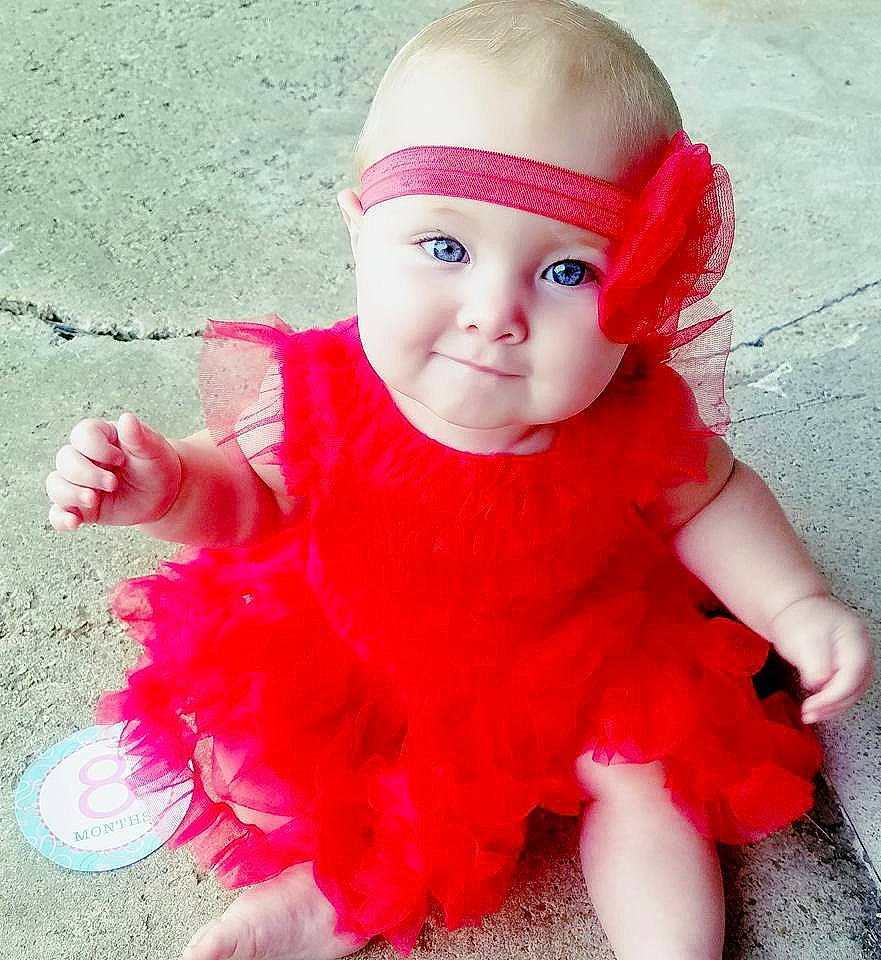 Addalynn joined the competition — help win amazing prizes! cheek, child, costume, dance_dress, doll, girl, hair_accessory, headgear, headwear, infant, joy, magenta, person, pink, red, textile, toddler
