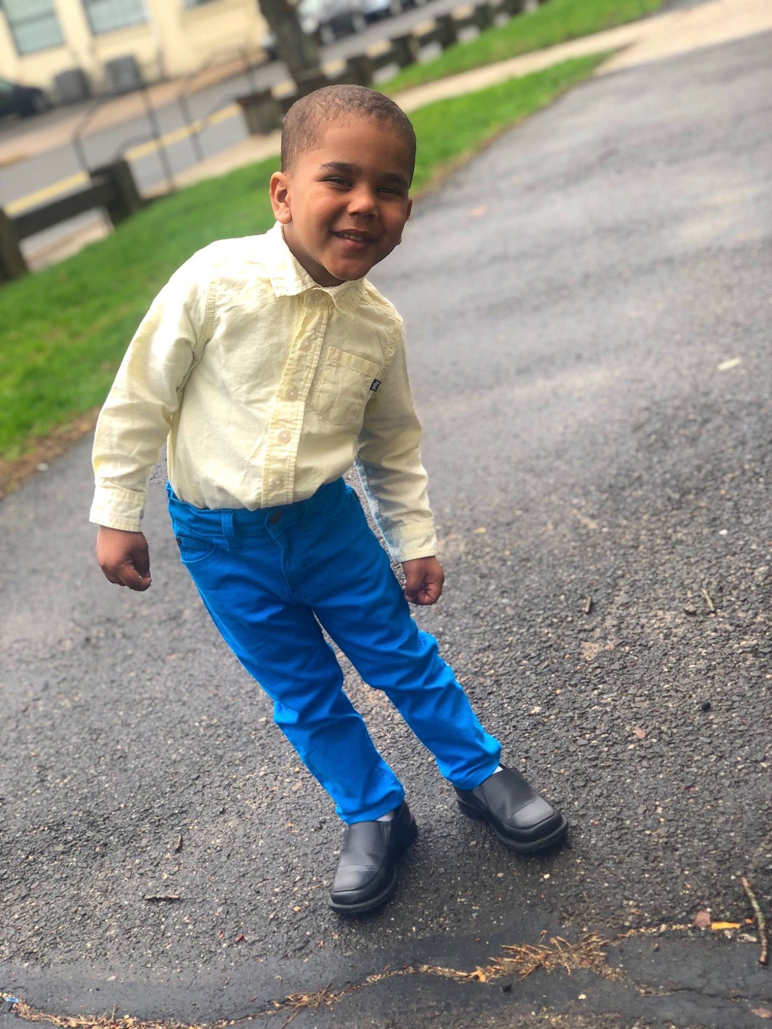 Jaziah joined the competition — help win amazing prizes! asphalt, blue, child, denim, electric_blue, footwear, jacket, jeans, joy, male, outerwear, person, photography, recreation, shoe, smile, standing, style, t_shirt, toddler