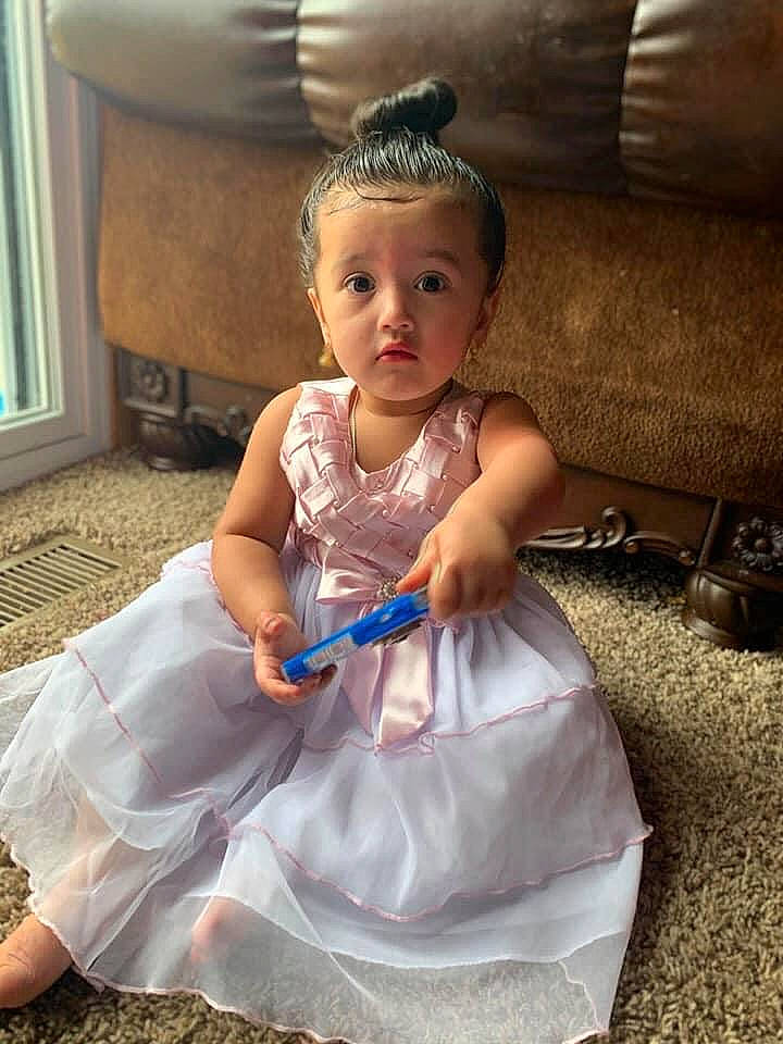 Rihanna joined the competition — help win amazing prizes! baby, baby_toddler_clothing, child, costume, day_dress, dress, embellishment, event, flash_photography, flooring, fun, happy, headpiece, person, pink, ruffle, shoulder, sitting, standing, toddler