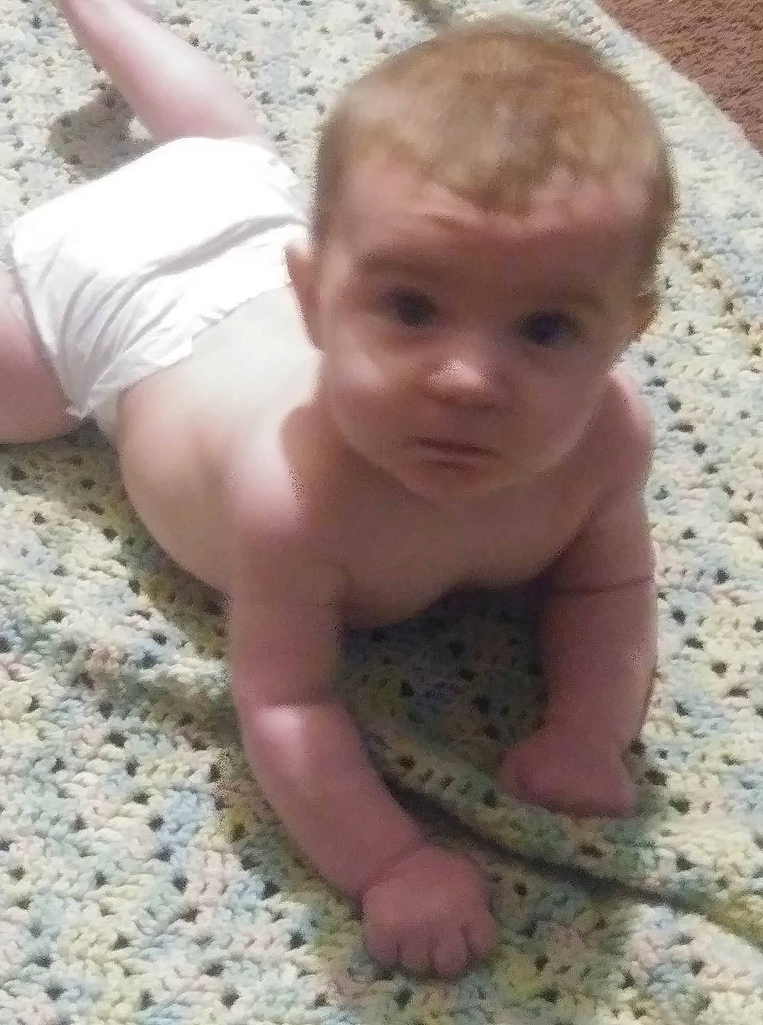 Jenna joined the competition — help win amazing prizes! baby, child, crawling, head, mouth, nose, person, thumb, toddler