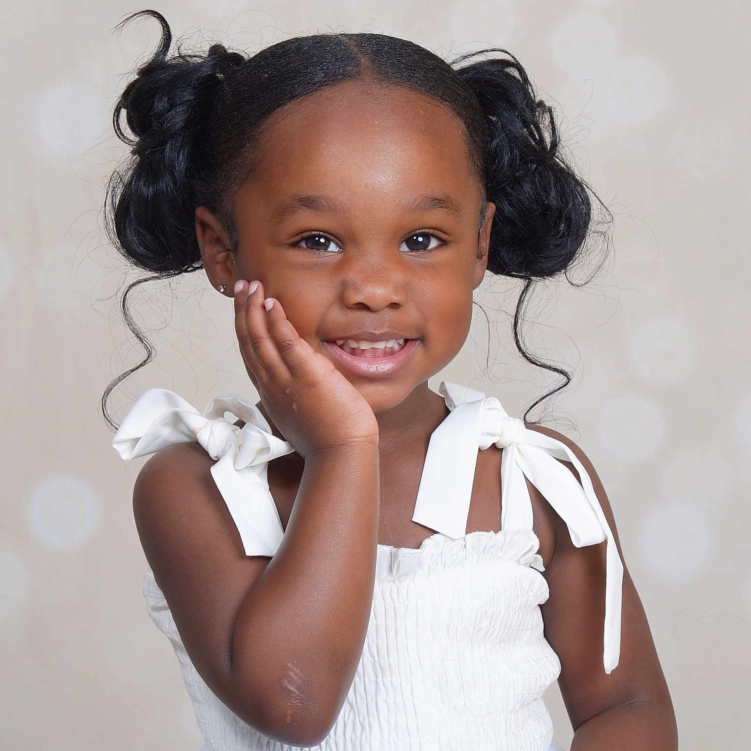 Nyla joined the competition — help win amazing prizes! blackhair, bodypart, child, clothing, dress, face, female, finger, formalwear, girl, hair, hand, happy, head, mouth, person, photography, portrait, shoulder, smile