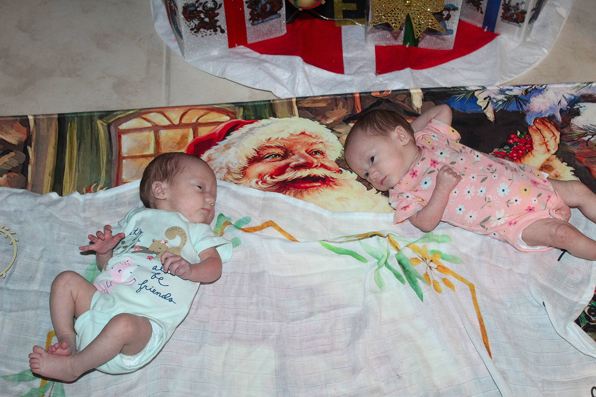 Skye And Sylvie joined the competition — help win amazing prizes! baby, baby_products, baby_toddler_clothing, bedding, cheek, child, comfort, event, eye, facial_expression, flesh, happy, hospital, human_body, linens, person, product, room, skin, textile