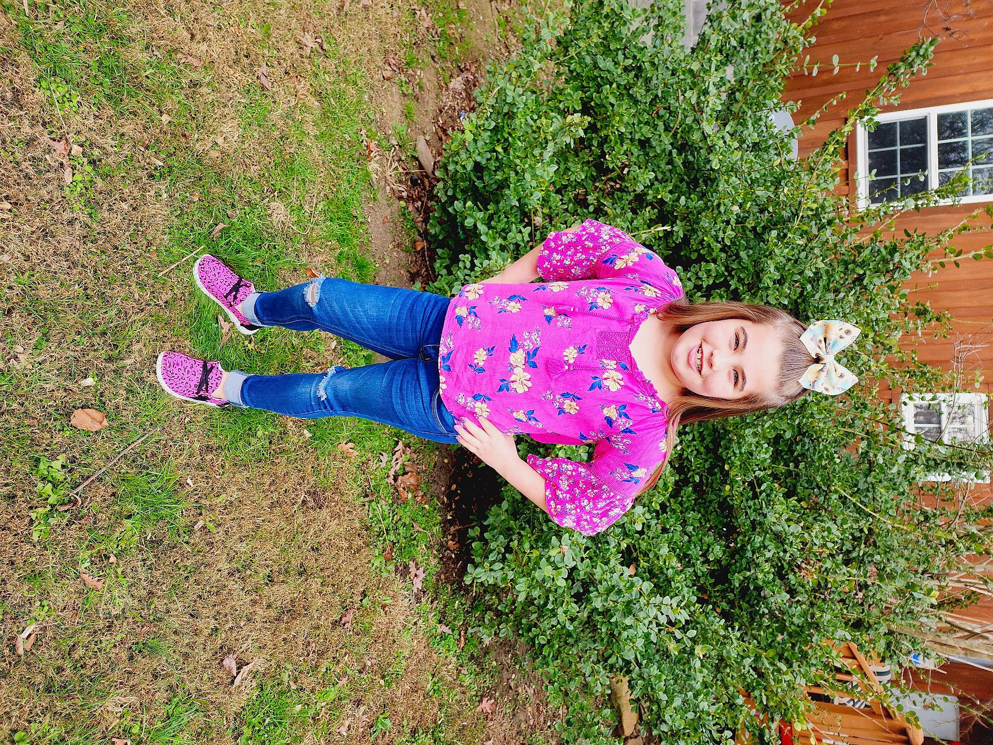 Koraline joined the competition — help win amazing prizes! child, electric_blue, fun, garden, grass, grass_family, groundcover, happy, hat, joy, landscape, lawn, leisure, magenta, people_in_nature, person, pink, plant, shrub, smile