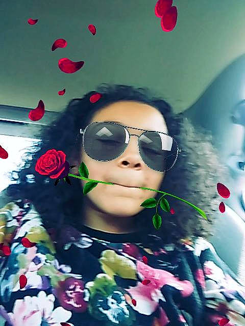 Kamilyah is registered to the contest to win money with this photo: black_hair, eyewear, fashion_design, flash_photography, fun, glasses, goggles, happy, lip, magenta, paint, pattern, person, personal_protective_equipment, petal, pink, plant, selfie, street_fashion, sunglasses