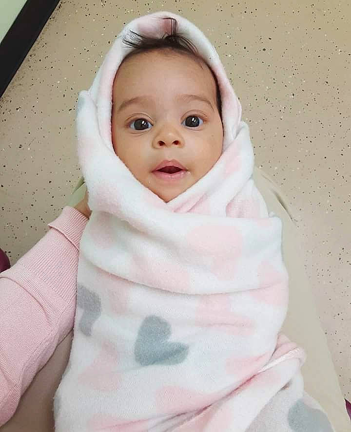 Graycee is registered to the contest to win money with this photo: baby, beauty, cheek, child, eye, face, fashion_accessory, head, lip, neck, person, pink, product, skin, smile, toddler