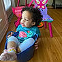 Nevaeh joined the competition — help win amazing prizes! bucket, butterfly_chair, child, curly_hair, floor, furniture, home, indoor, person, pink_socks, play, smiling, toddler, toy, toy_stroller, turquoise_shirt, turtle_graphic, white_leggings, window_blinds, wooden_floor