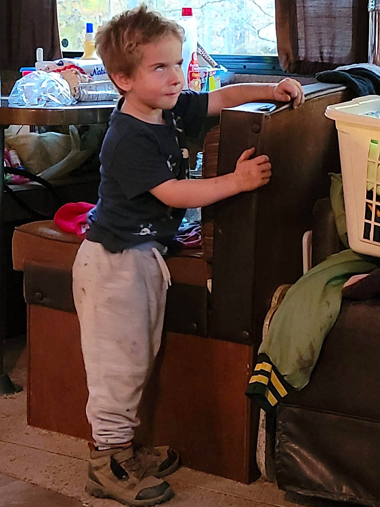 Braxtin joined the competition — help win amazing prizes! bag, boot, box, carpet, child, comfort, event, flooring, fun, luggage_and_bags, motor_vehicle, person, play, room, shoe, sitting, sneakers, standing, toddler, vehicle_door