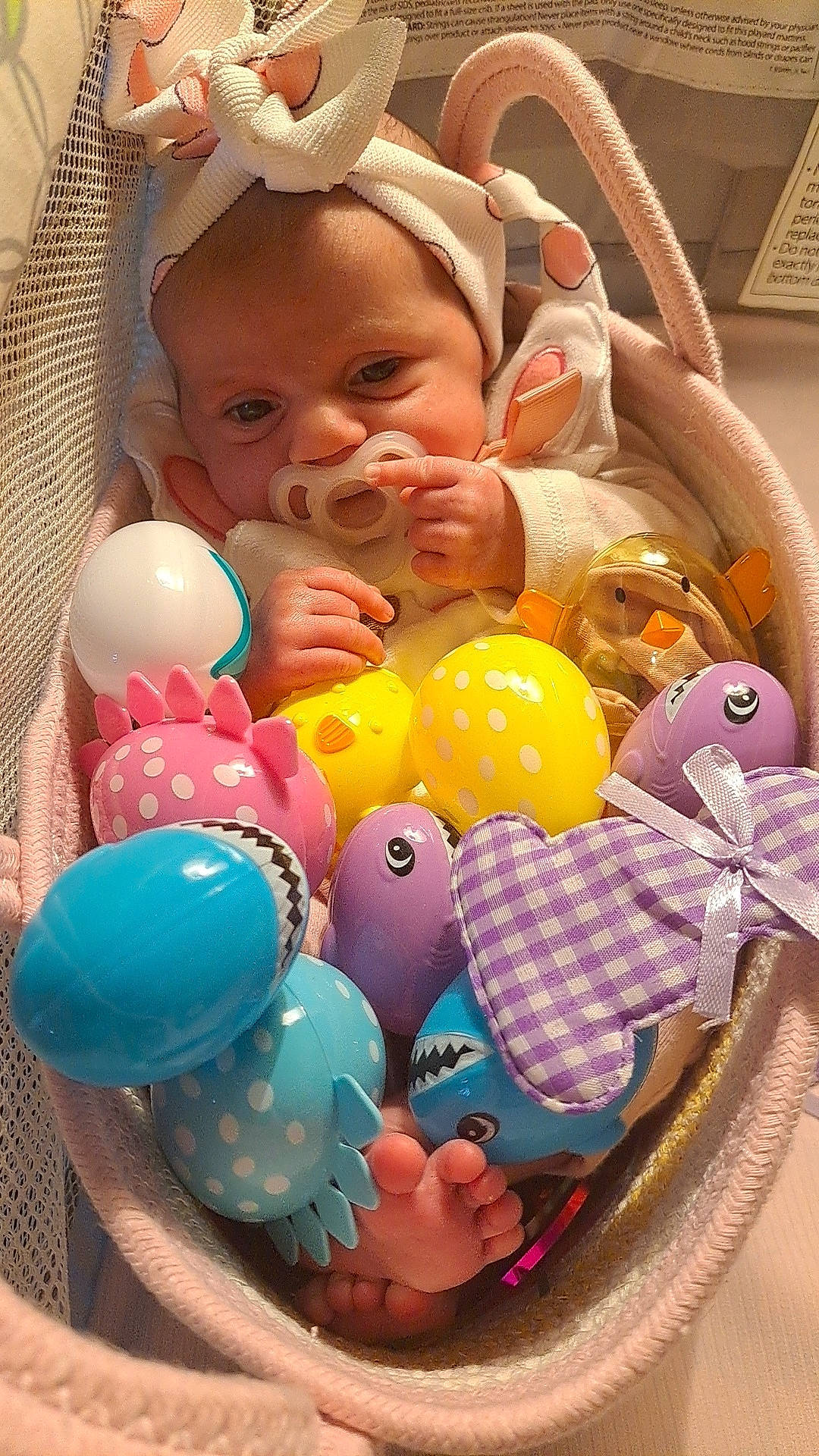 Jazmynn joined the competition — help win amazing prizes! baby, baby_products, baby_toddler_clothing, balloon, cheek, child, drinkware, event, fashion_accessory, fun, happy, headgear, party_supply, person, pink, product, smile, sweetness, textile, toddler