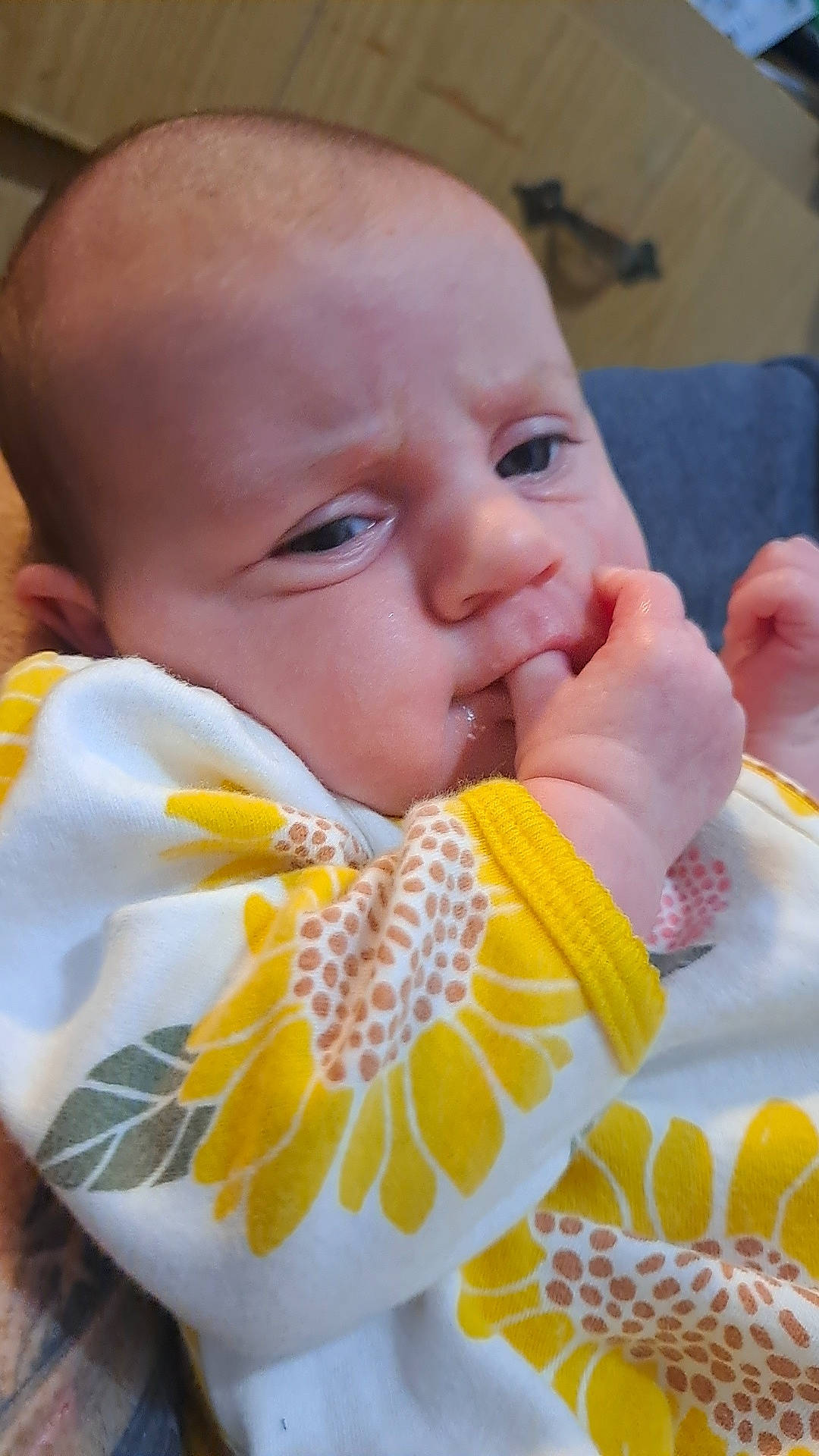 Jazmynn joined the competition — help win amazing prizes! baby, baby_products, baby_toddler_clothing, beauty, cheek, child, finger, fun, gesture, happy, lip, mouth, nail, nose, orange, person, skin, smile, thumb, toddler