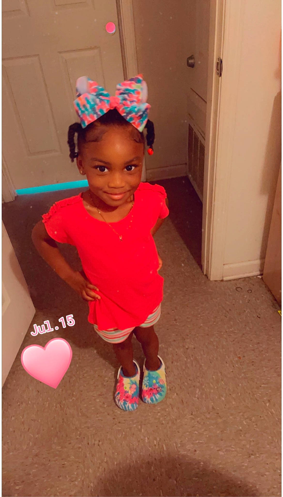 Kacion is registered to the contest to win money with this photo: baby_toddler_clothing, cap, child, cool, door, dress, flooring, fun, happy, hat, human_leg, joy, magenta, person, pink, play, product, shorts, sleeve, smile