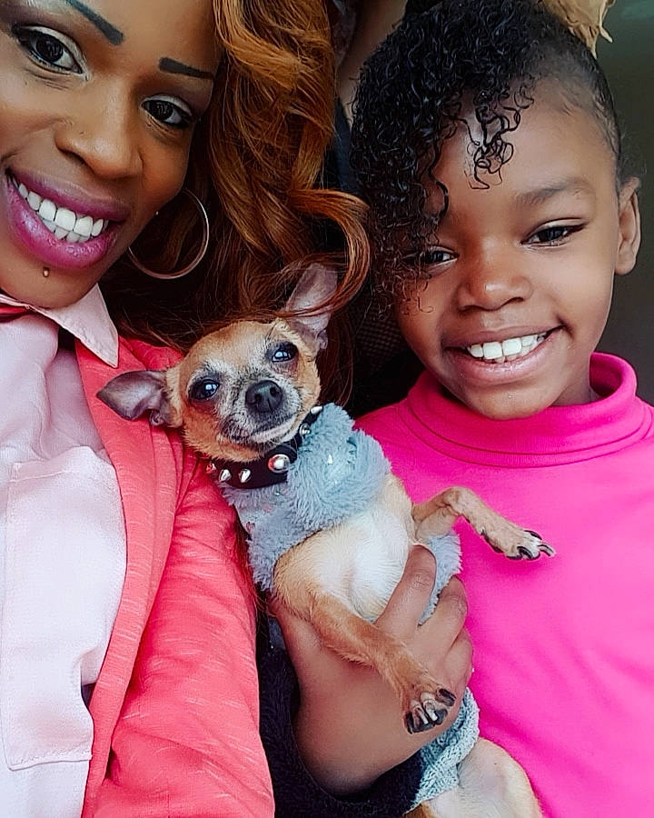 Maïly a rejoint le concours — aidez-le/la à gagner de superbes lots ! canidae, carnivore, chihuahua, child, companion_dog, dog, dog_breed, fawn, happy, head, joy, person, photography, puppy, puppy_love, selfie, smile, toy_dog