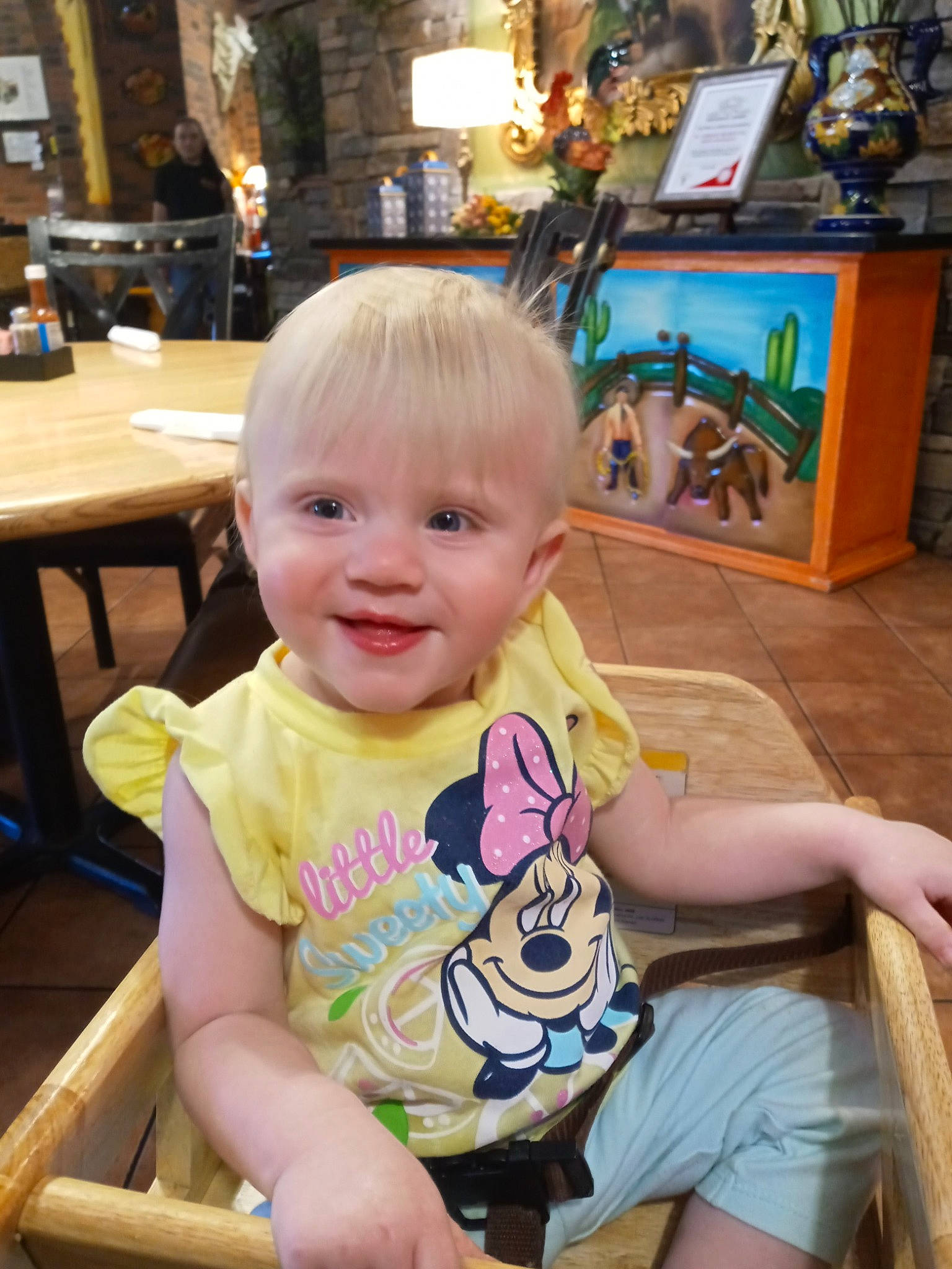 Nova Rae joined the competition — help win amazing prizes! baby, baby_toddler_clothing, blurred, chair, cheek, child, event, fun, happy, joy, lap, leisure, person, shorts, sitting, skin, smile, snapshot, standing, table