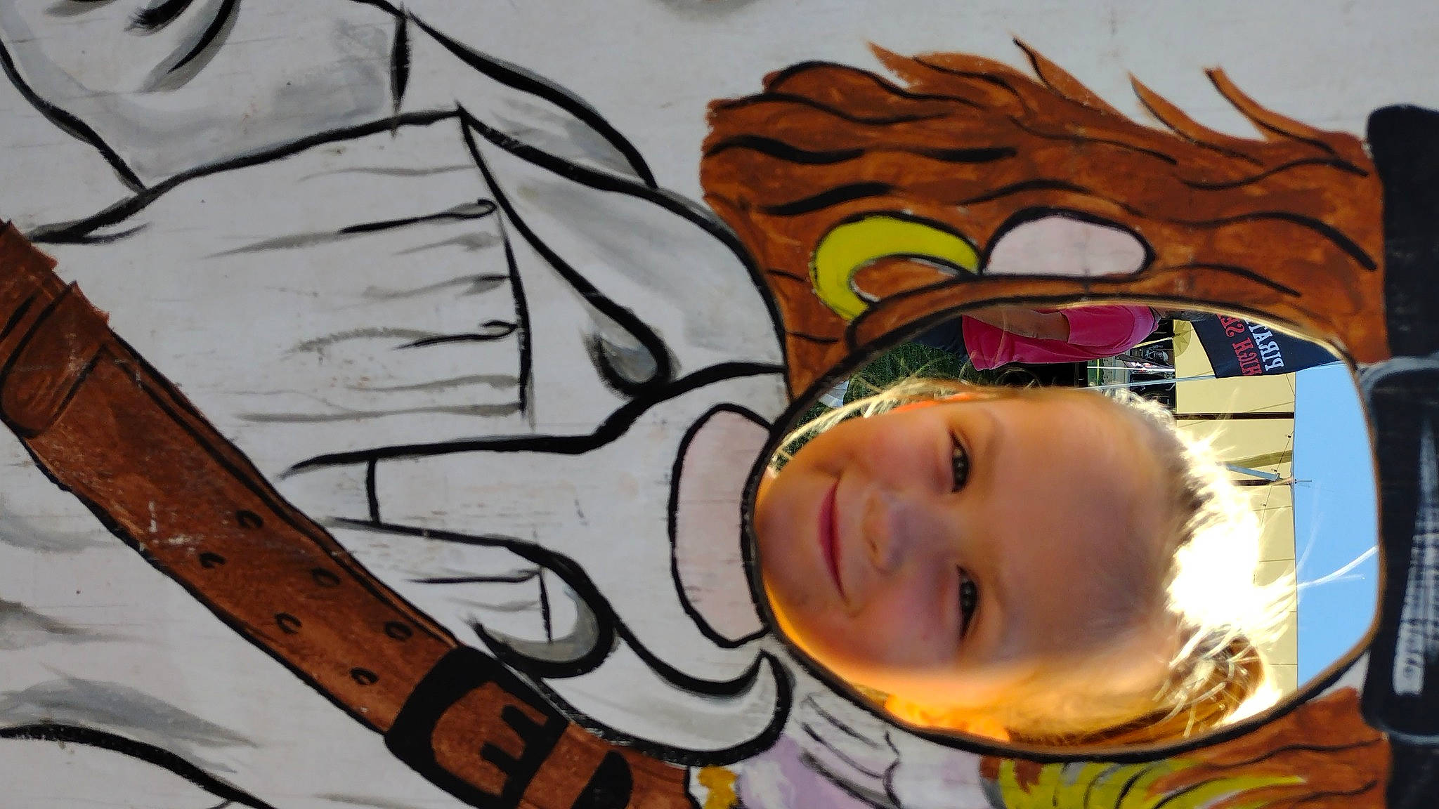 Evelyn is registered to the contest to win money with this photo: art, baby, cheek, drawing, eyelash, fun, gesture, graffiti, happy, illustration, joy, line, mouth, mural, paint, painting, person, smile, toddler, visual_arts