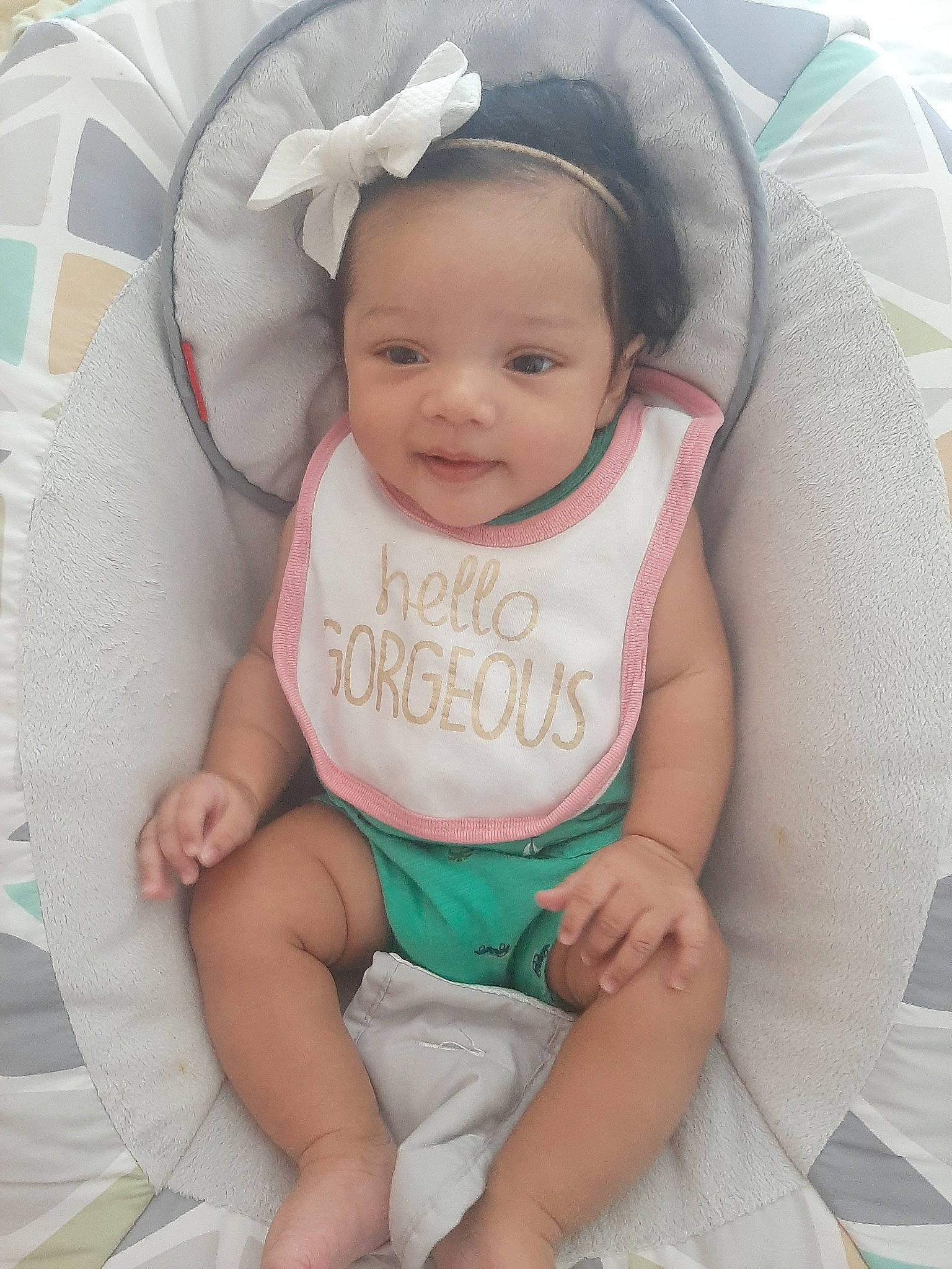 Nia is registered to the contest to win money with this photo: baby, baby_products, baby_toddler_clothing, cheek, child, head, person, product, skin, smile, toddler