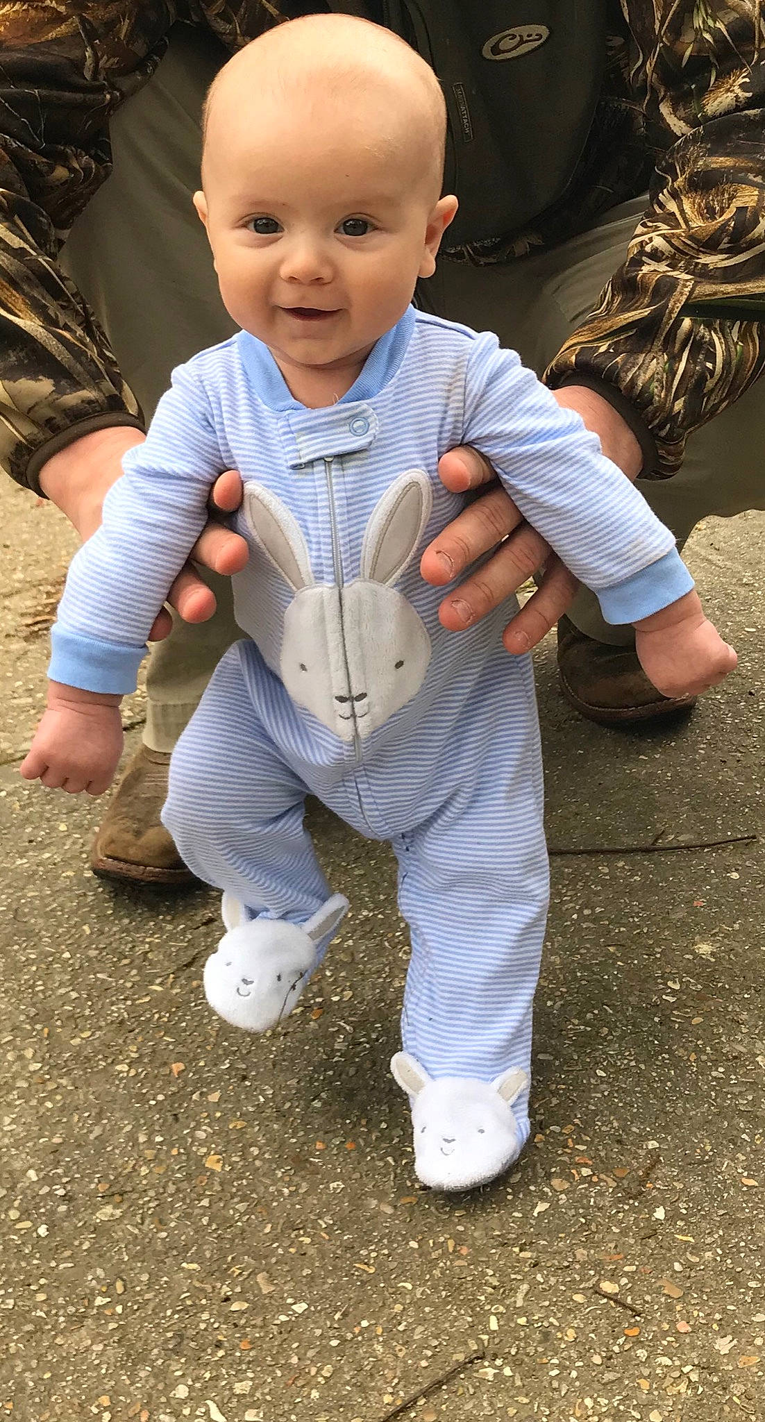 Watson is registered to the contest to win money with this photo: baby, child, footwear, jeans, person, play, shoe, sitting, smile, toddler