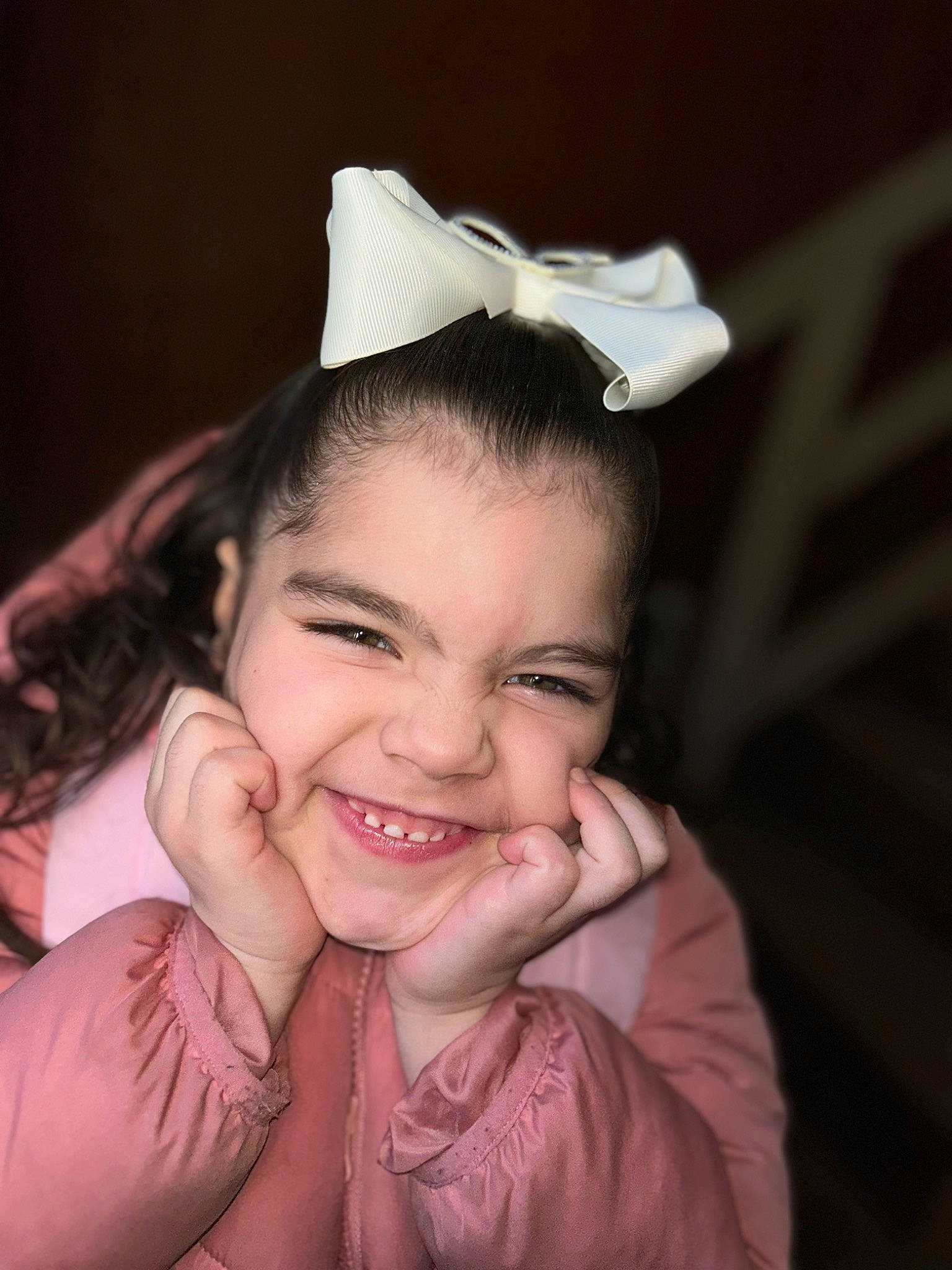 Leylani joined the competition — help win amazing prizes! arm, cheek, costume_hat, dress, ear, eyebrow, eyelash, flash_photography, gesture, hand, happy, headgear, iris, jaw, joy, lip, neck, person, pink, skin