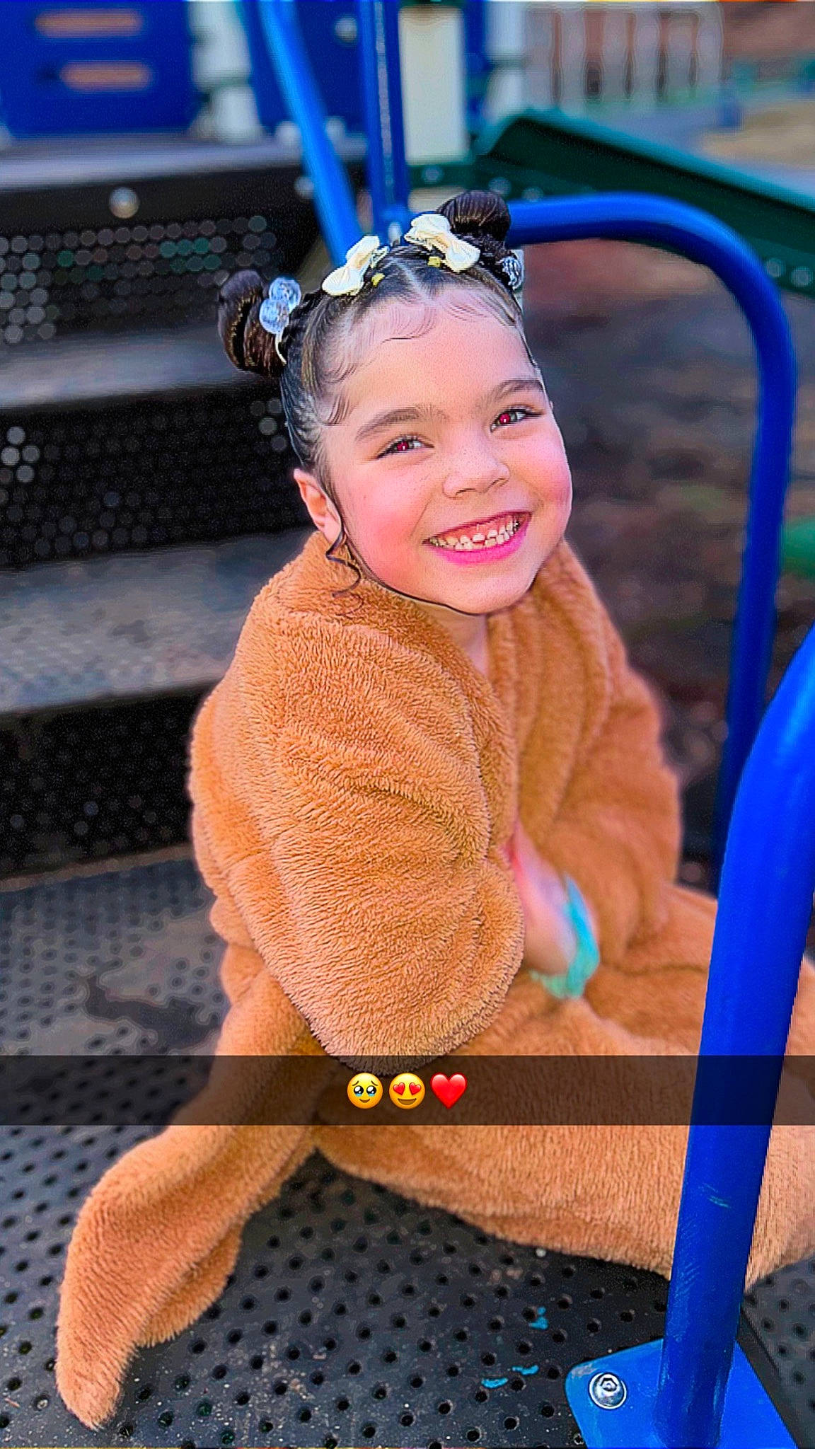 Leylani joined the competition — help win amazing prizes! audio_equipment, baby, blue, child, electric_blue, event, eyewear, flooring, fun, happy, joy, leisure, magenta, pattern, person, personal_protective_equipment, play, recreation, sitting, smile