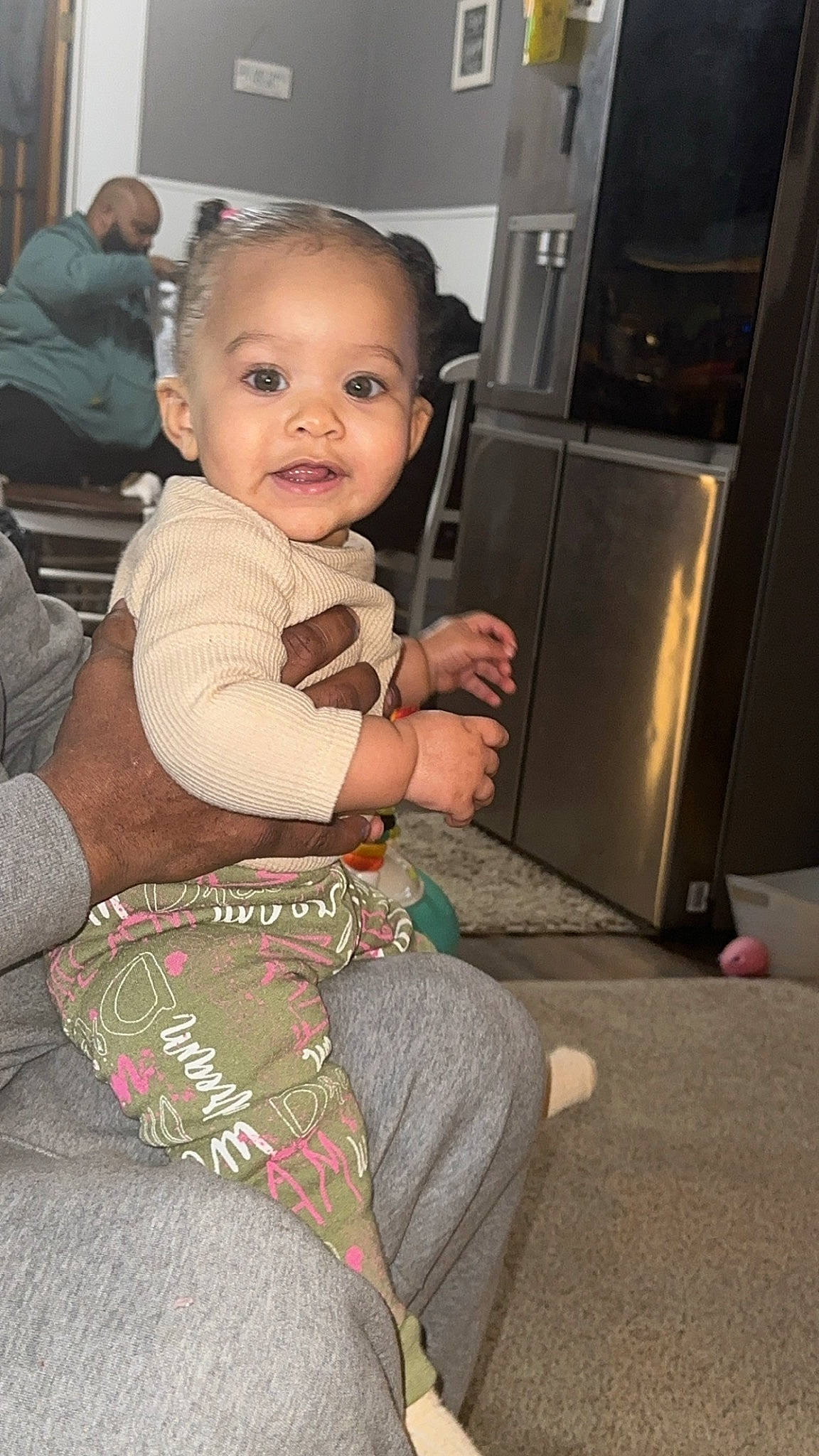 Layana joined the competition — help win amazing prizes! baby, baby_toddler_clothing, cheek, child, comfort, floor, flooring, fun, head, home_appliance, human_body, human_leg, joint, lap, person, room, skin, smile, standing, toddler