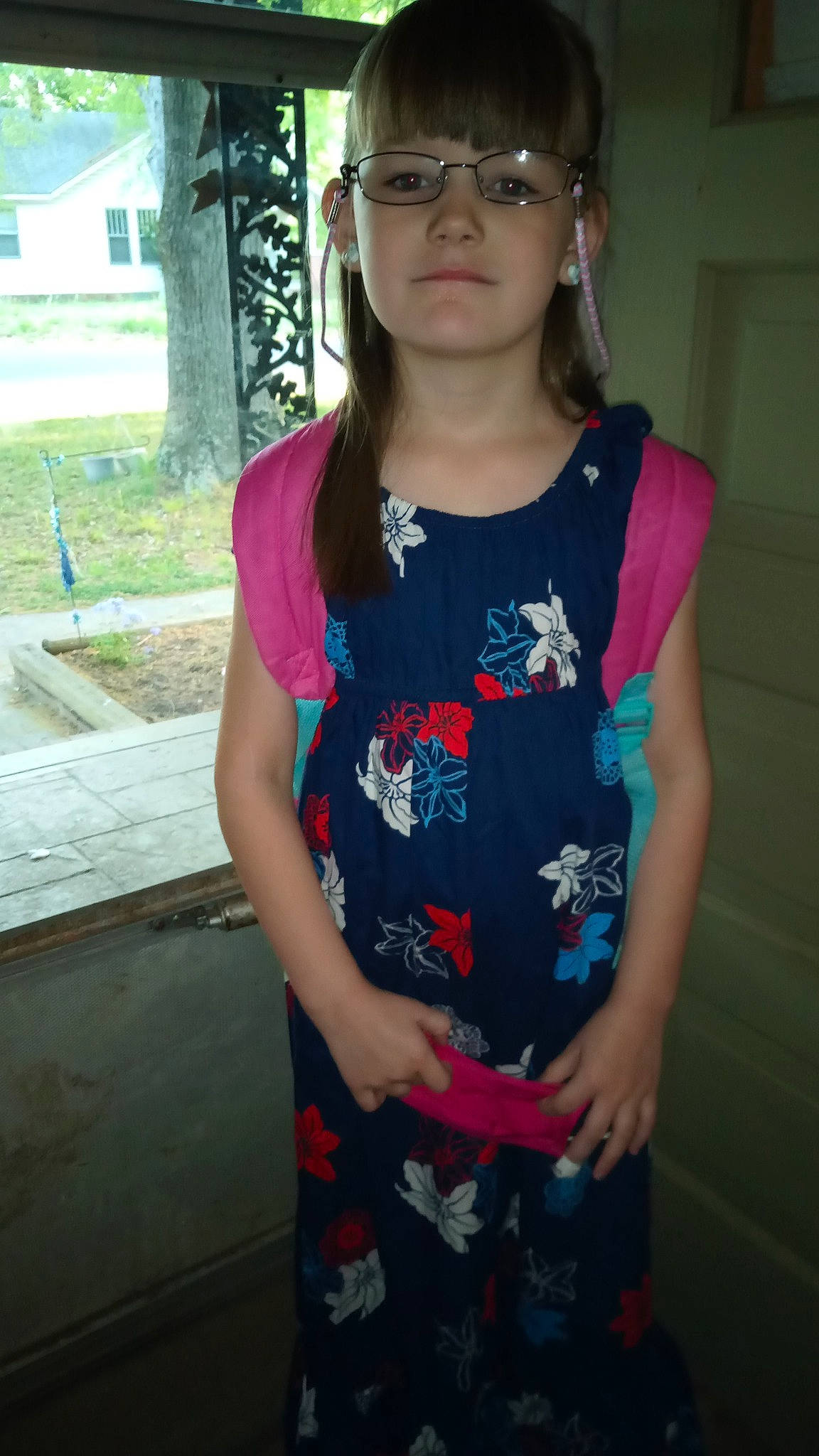 Bridgette joined the competition — help win amazing prizes! beauty, cool, electric_blue, eyewear, glasses, goggles, hat, jewellery, lip, magenta, neck, pattern, person, plant, shoulder, sleeve, standing, street_fashion, sun_hat, textile