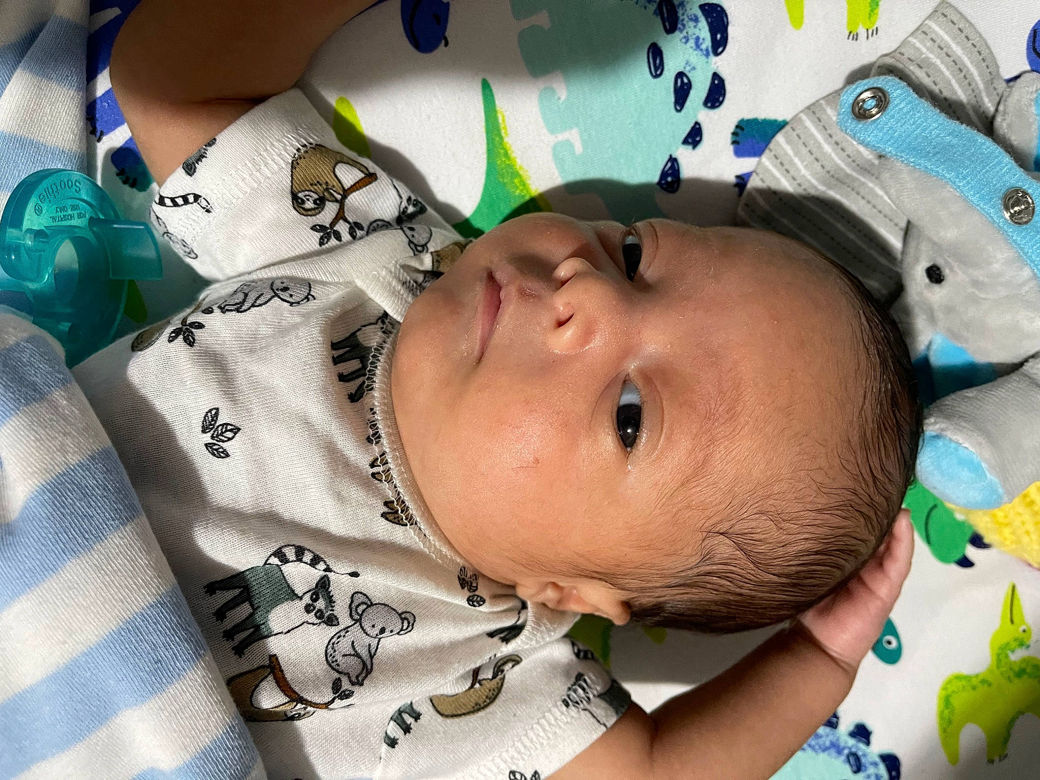 Dominik is registered to the contest to win money with this photo: baby, baby_products, baby_toddler_clothing, bedtime, cheek, child, comfort, eye, eyelash, fashion_accessory, fun, happy, linens, mouth, nail, nose, pattern, person, room, skin