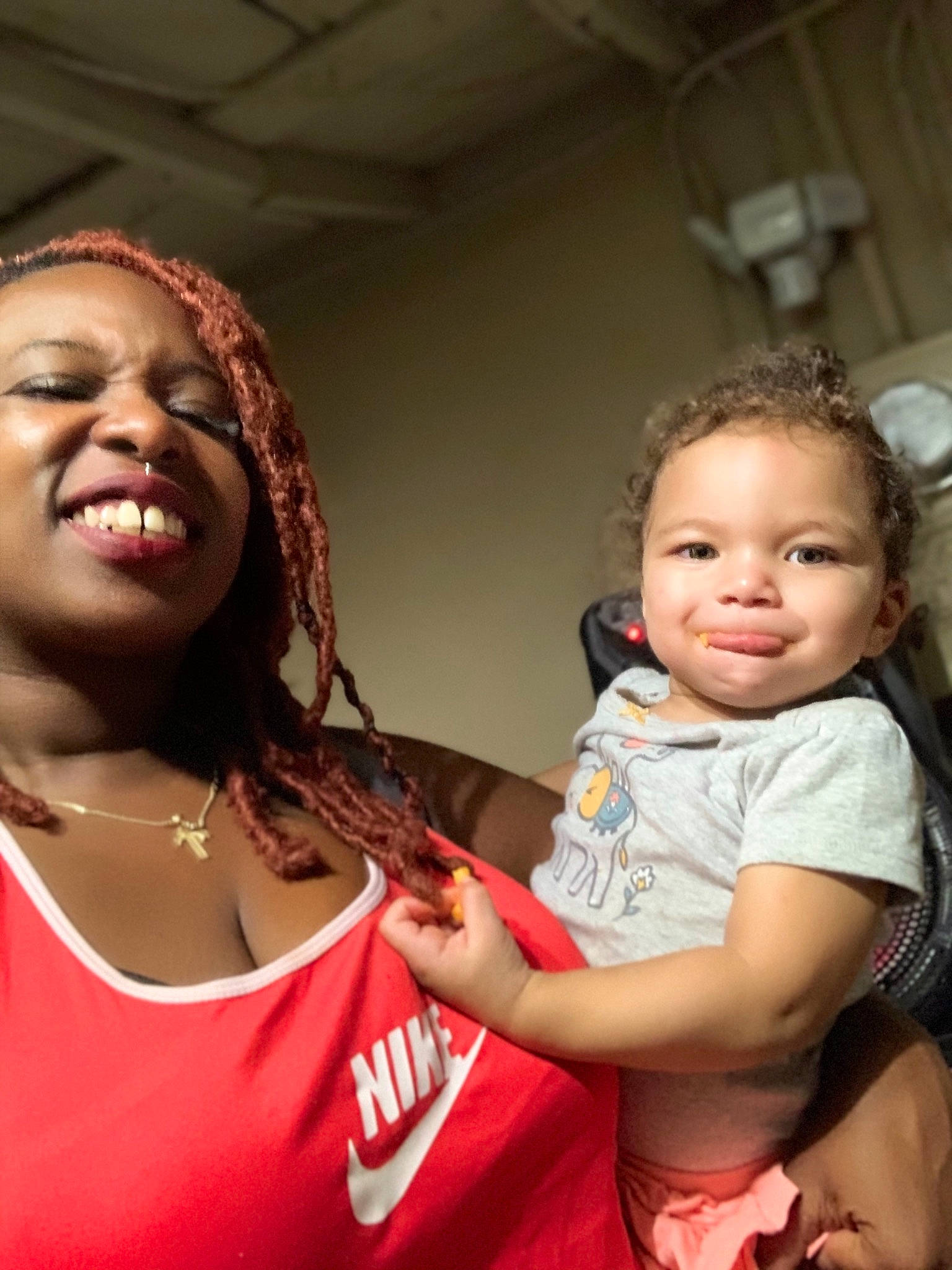 Corina joined the competition — help win amazing prizes! baby, child, clothing, event, eye, flash_photography, fun, gesture, happy, head, interaction, jewellery, joy, leisure, mouth, organ, person, skin, smile, t_shirt