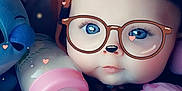 Emerald joined the competition — help win amazing prizes! baby, baby_clothing, blanket, blue_eyes, bottle, child, closeup, cute, digital_filter, dog_ears_filter, face, glasses_filter, hand, heart_shapes, indoors, infant, plush_toy, portrait, soft_lighting, toy