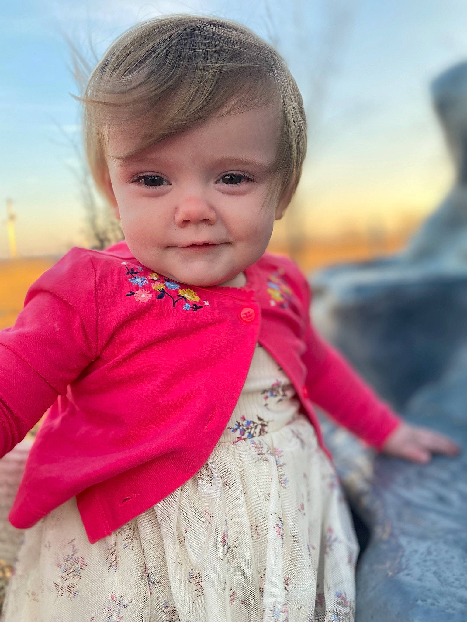 Suzanne Curtz joined the competition — help win amazing prizes! baby_toddler_clothing, cheek, chin, eye, face, grass, hair, hairstyle, happy, head, iris, lip, nose, people, person, skin, sky, sleeve, smile, standing