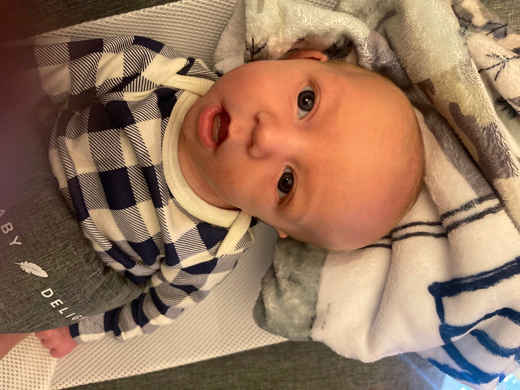 Ezekiel joined the competition — help win amazing prizes! baby, baby_toddler_clothing, cheek, collar, comfort, eye, eyebrow, eyelash, face, happy, head, iris, lip, mouth, nose, person, skin, sleeve, tartan, textile