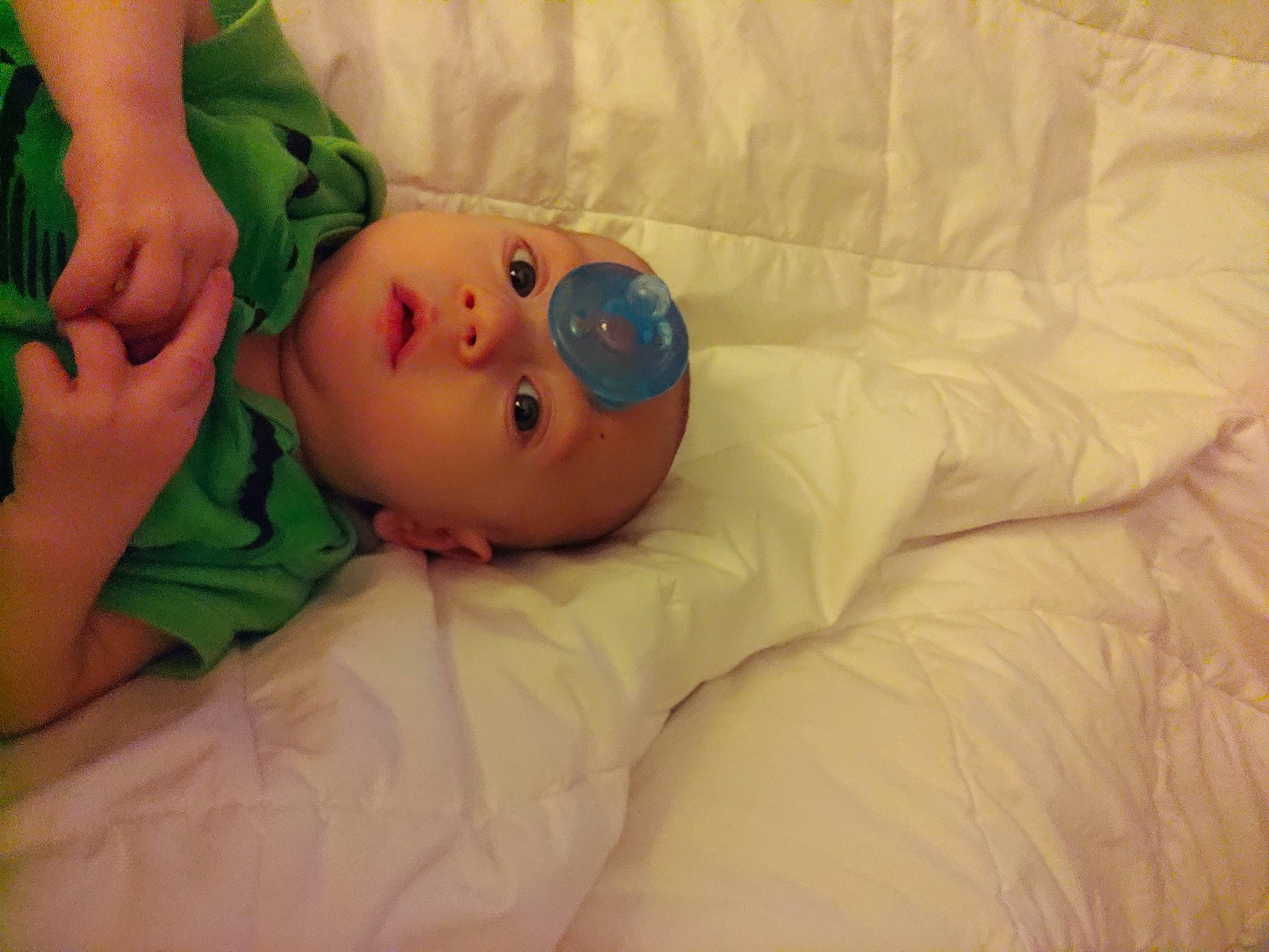 Artemis is registered to the contest to win money with this photo: abdomen, baby, baby_products, bed, bedding, bedtime, cheek, chest, child, comfort, couch, eyebrow, eyelash, hospital, human_body, iris, linens, nose, person, room