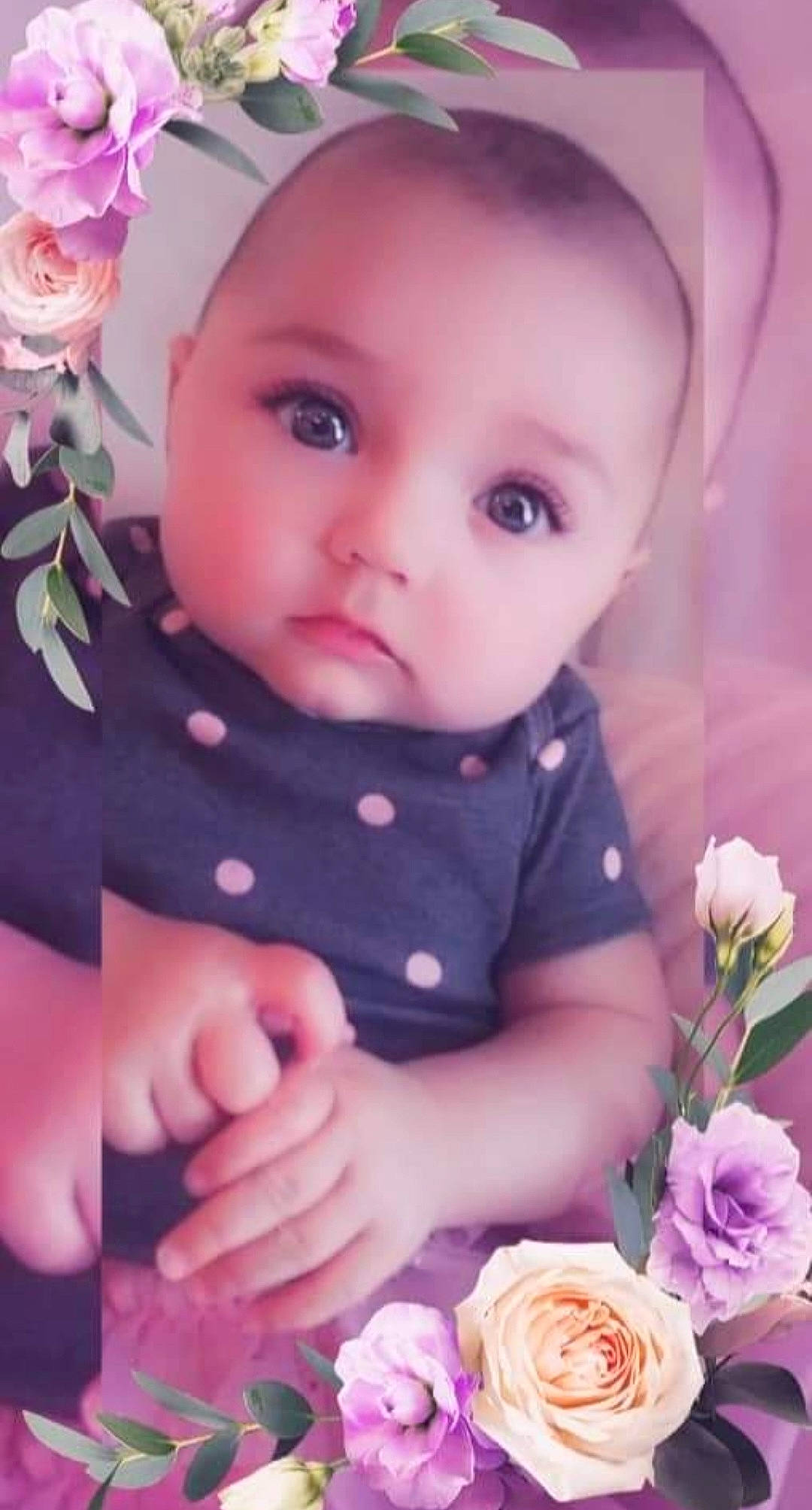 Aiyana joined the competition — help win amazing prizes! baby, baby_toddler_clothing, cheek, dress, eye, face, facial_expression, flower, hand, head, iris, lip, nose, organ, person, photograph, pink, plant, skin, sleeve