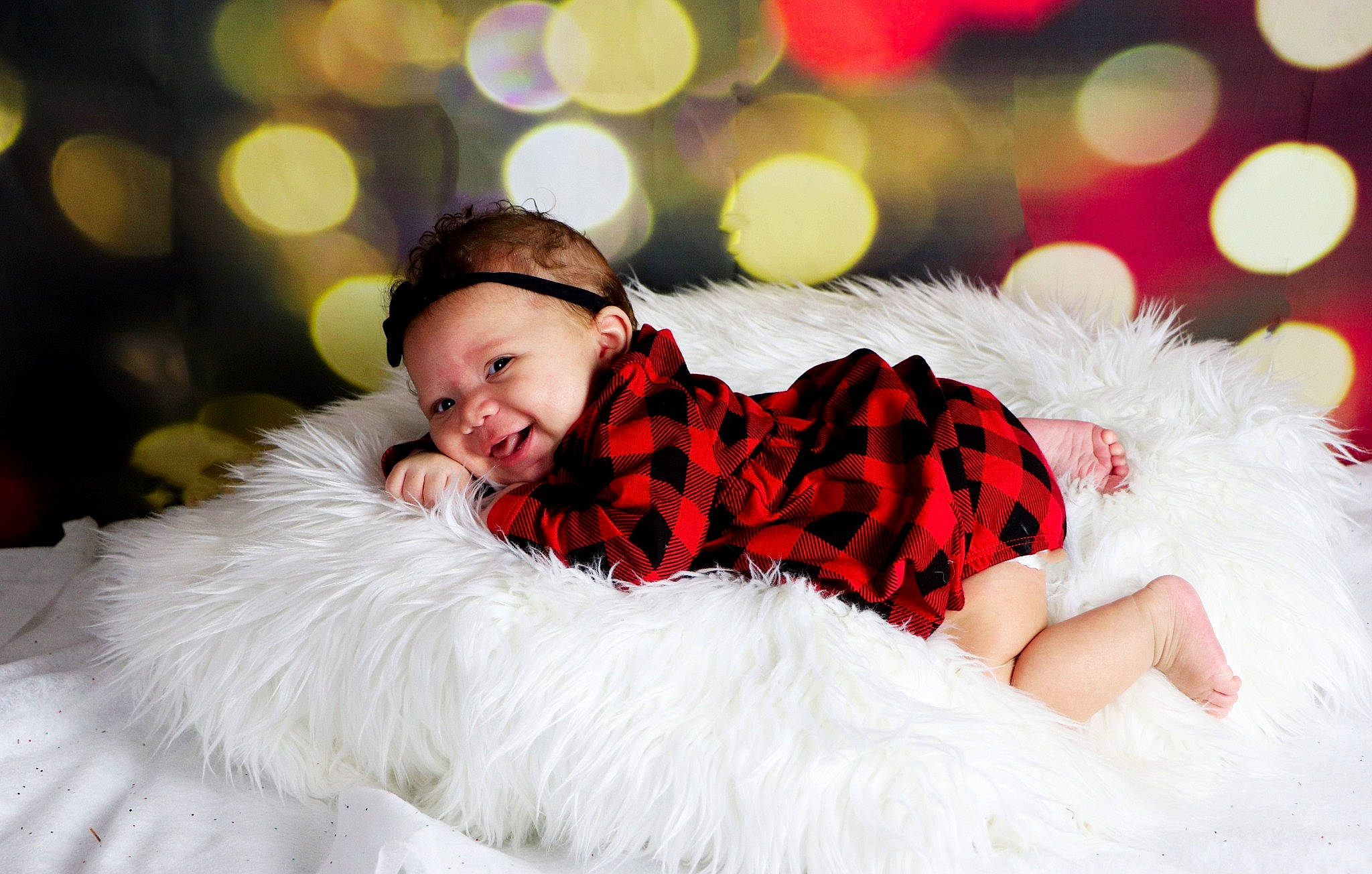 Teagan joined the competition — help win amazing prizes! baby, baby_toddler_clothing, beauty, child, christmas, comfort, event, flash_photography, fun, fur, fur_clothing, grass, happy, headpiece, headwear, holiday, magenta, person, sitting, smile