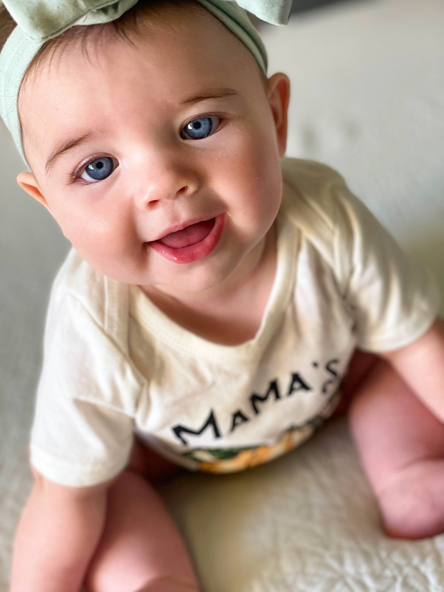 Sara joined the competition — help win amazing prizes! baby, baby_toddler_clothing, cheek, eye, eyebrow, face, hairstyle, happy, head, iris, jaw, lip, mouth, neck, nose, person, product, skin, sleeve, smile