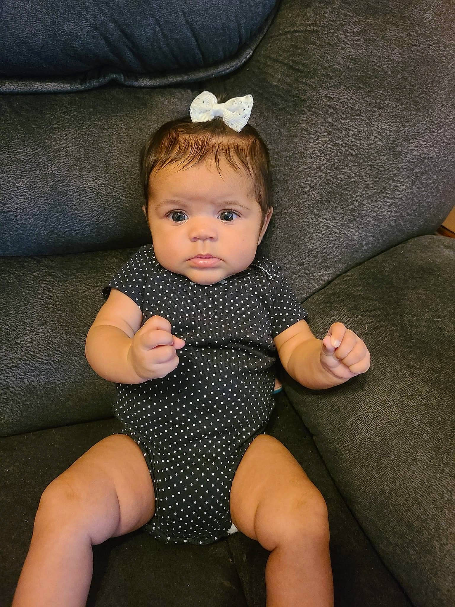 Bristol joined the competition — help win amazing prizes! arm, baby, baby_toddler_clothing, chin, comfort, dress, eye, face, finger, flash_photography, head, iris, knee, leg, neck, person, skin, sleeve, thigh, thumb