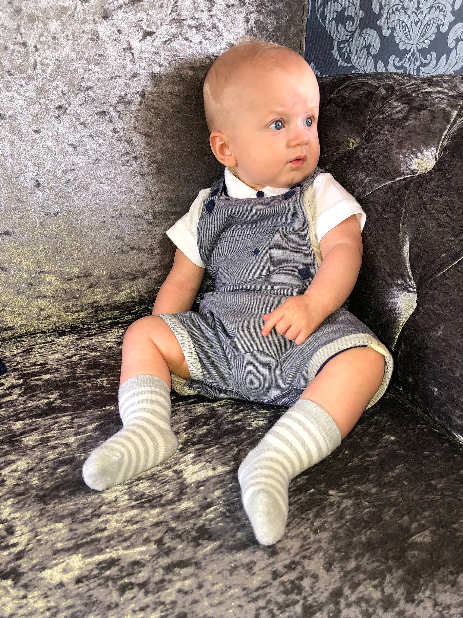 Elijah joined the competition — help win amazing prizes! arm, baby, blond, child, child_model, footwear, knee, leg, person, photograph, play, shoe, sitting, skin, sleeve, smile, toddler
