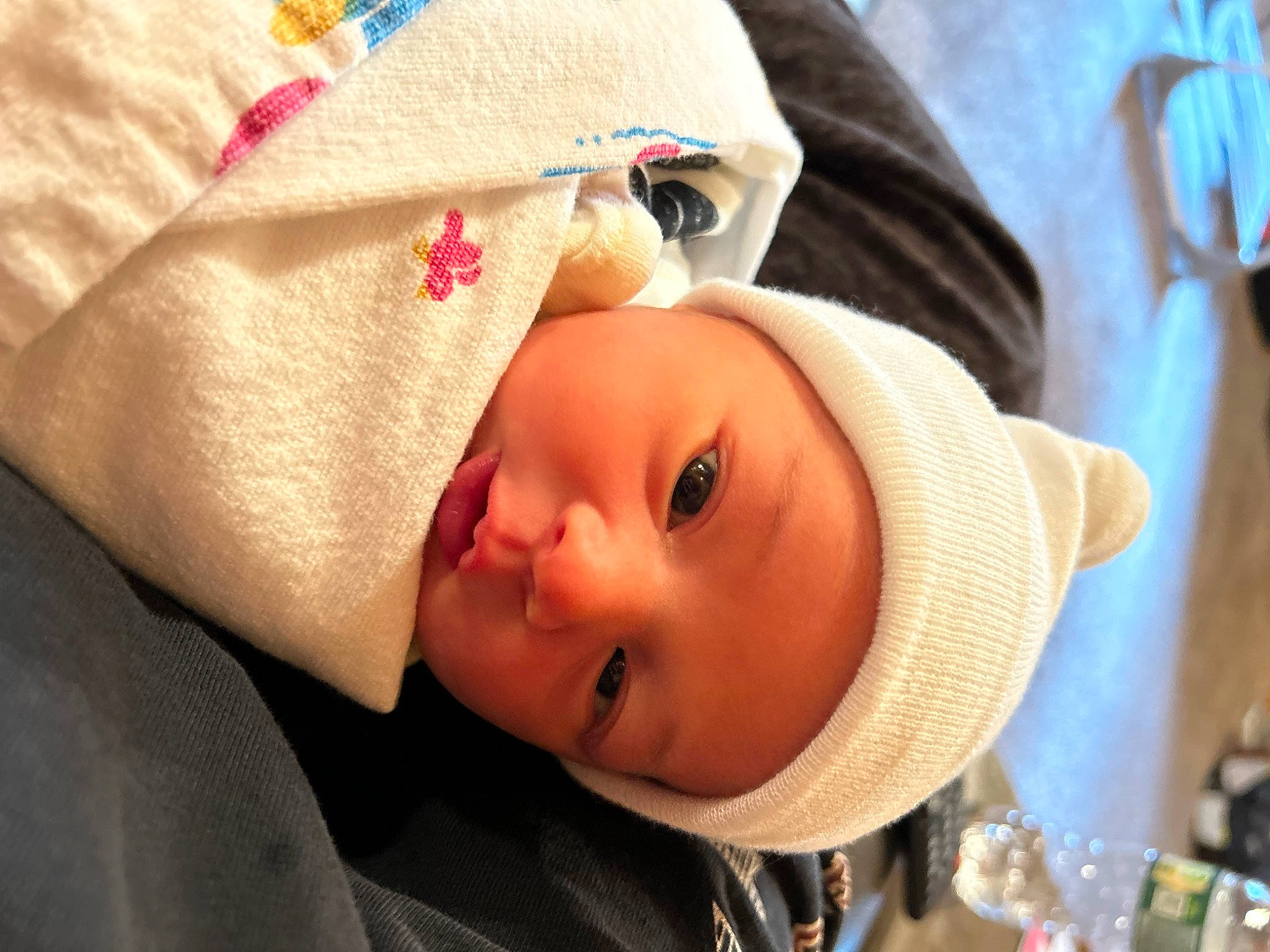 Harley is registered to the contest to win money with this photo: baby, baby_toddler_clothing, cap, cheek, child, chin, close_up, comfort, eye, eyebrow, eyelash, happy, hat, headgear, headwear, iris, lip, mouth, nose, person