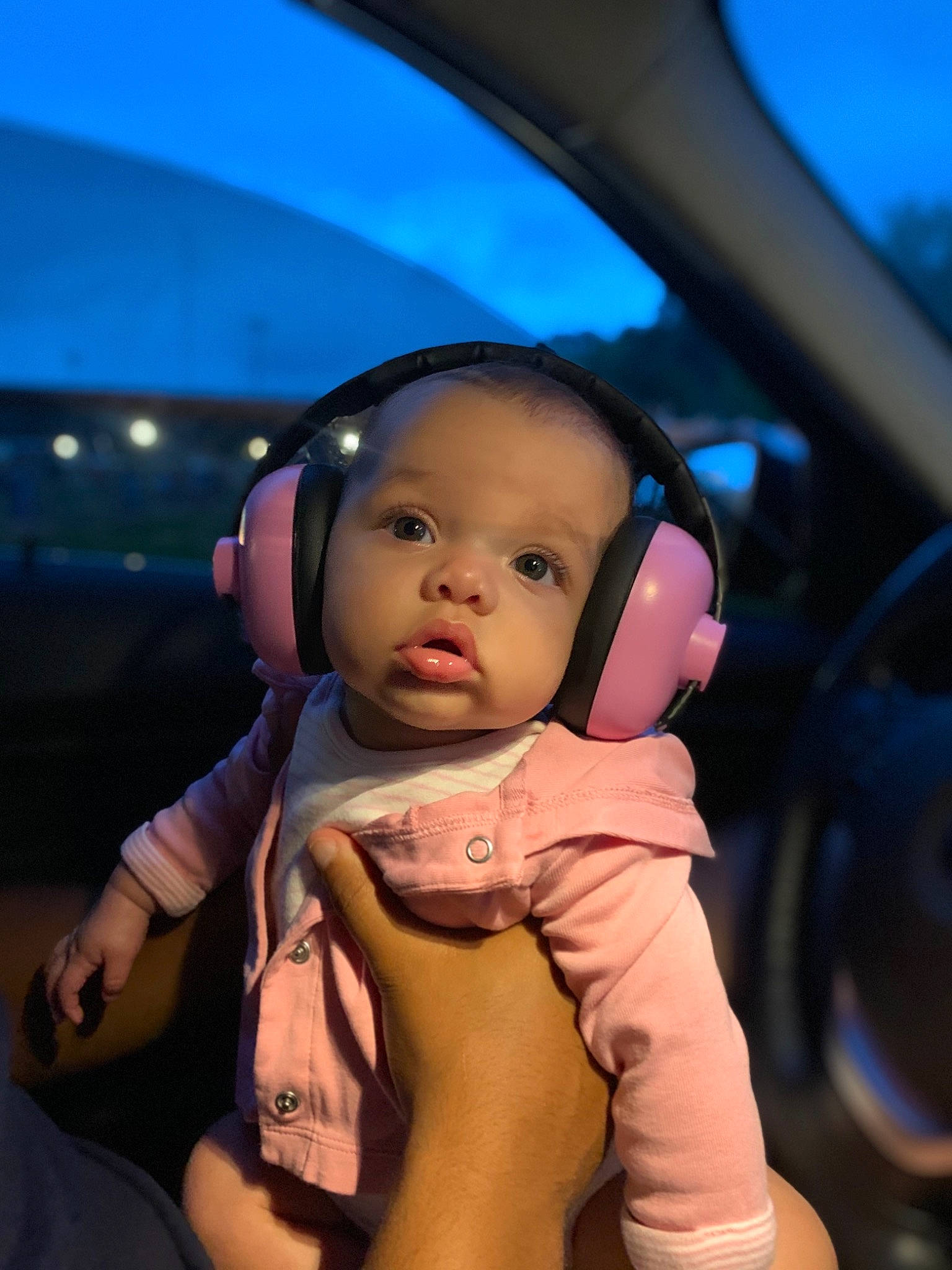 Giuliana joined the competition — help win amazing prizes! auto_part, automotive_design, automotive_lighting, baby, car_seat, cool, electric_blue, family_car, flash_photography, fun, happy, luxury_vehicle, person, personal_luxury_car, personal_protective_equipment, skin, sky, steering_wheel, toddler, travel