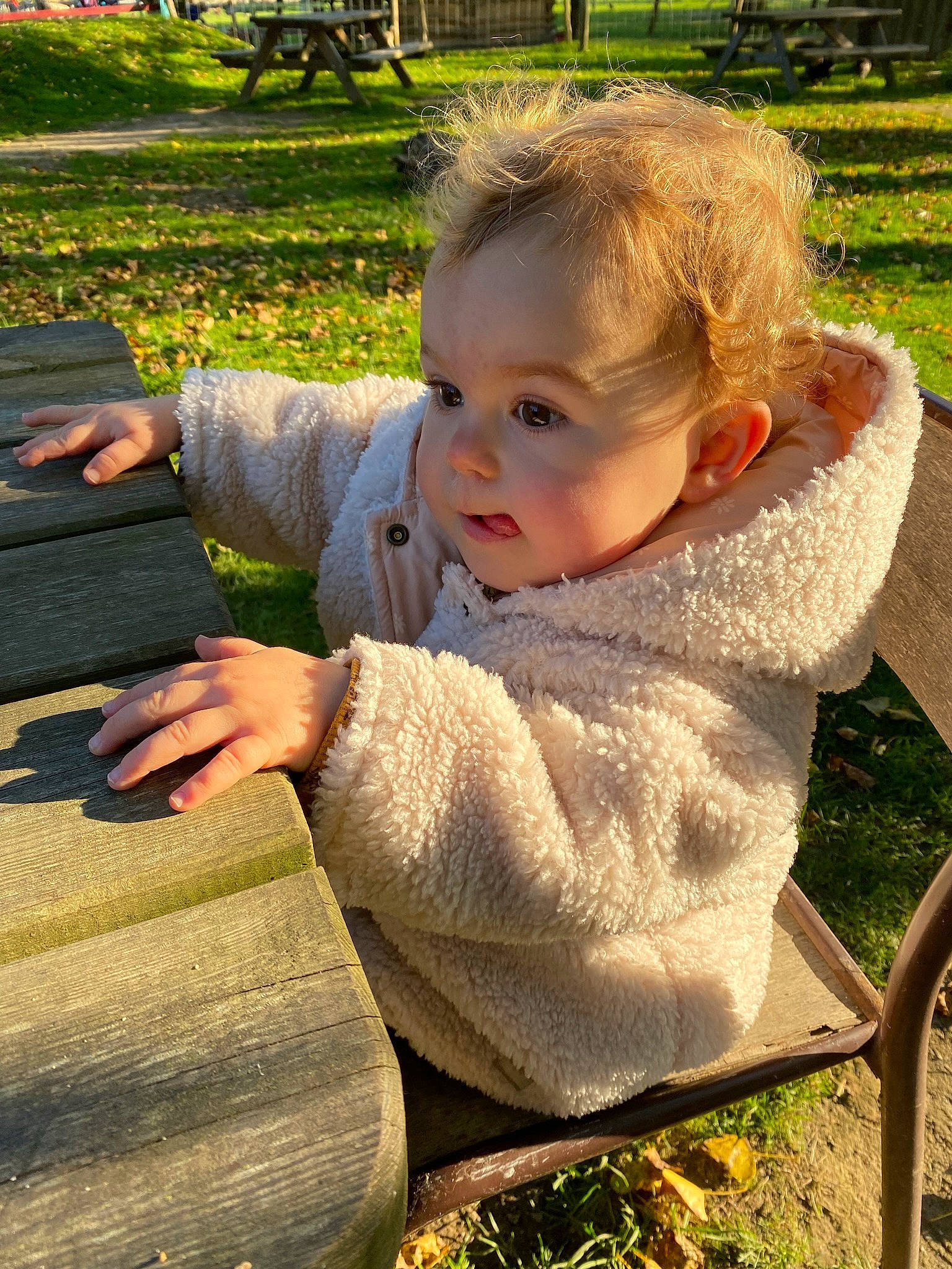 Hanaé a rejoint le concours — aidez-le/la à gagner de superbes lots ! baby, baby_toddler_clothing, cheek, child, eye, facial_expression, grass, grass_family, green, happy, lawn, leisure, morning, nature, people_in_nature, person, plant, skin, sunlight, toddler