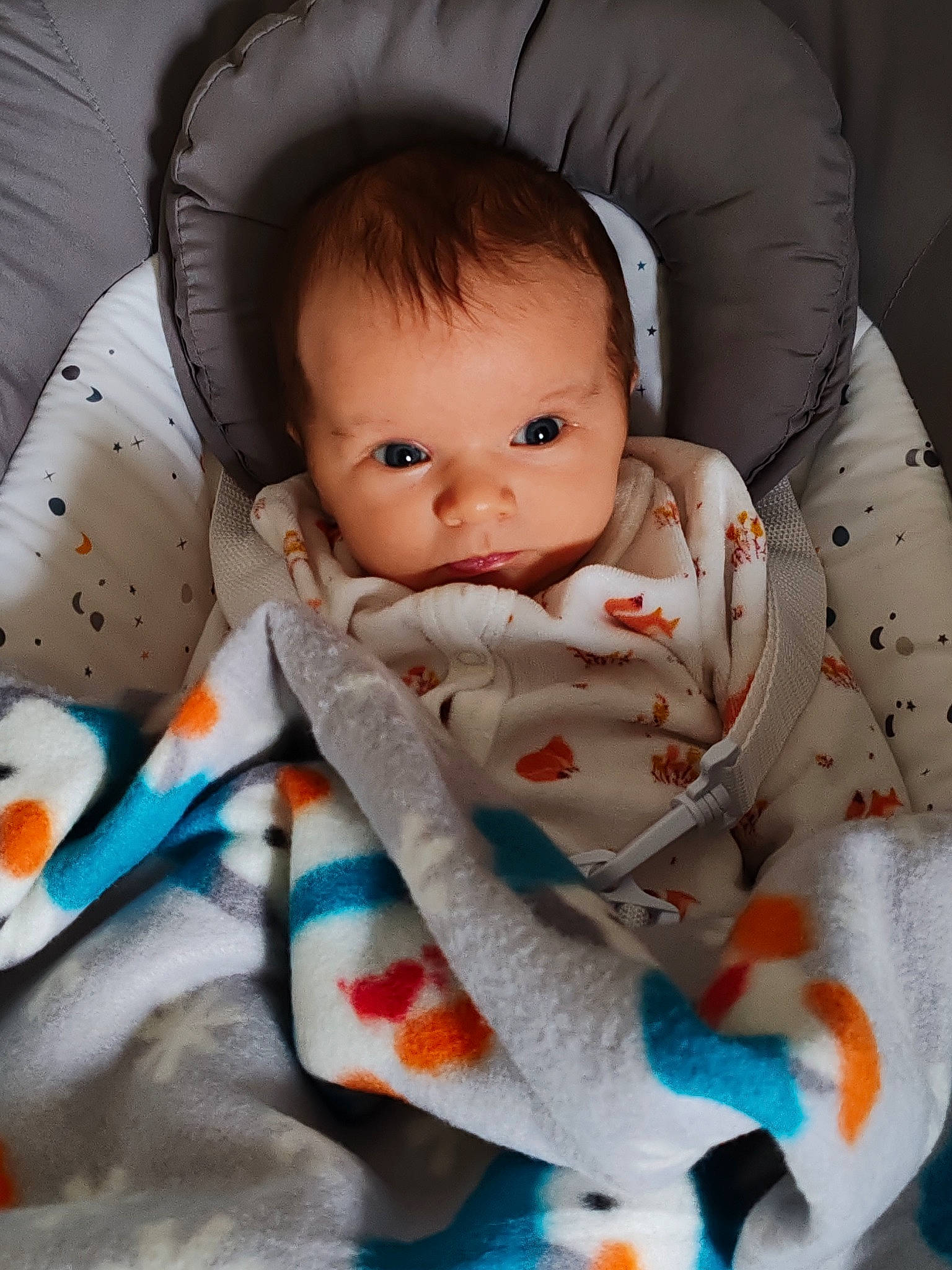 Anastazya participe au concours pour gagner de l'argent avec cette photo : baby, baby_products, baby_sleeping, baby_toddler_clothing, cheek, child, comfort, facial_expression, iris, linens, mammal, mouth, nose, outerwear, person, product, sitting, skin, sleeve, textile