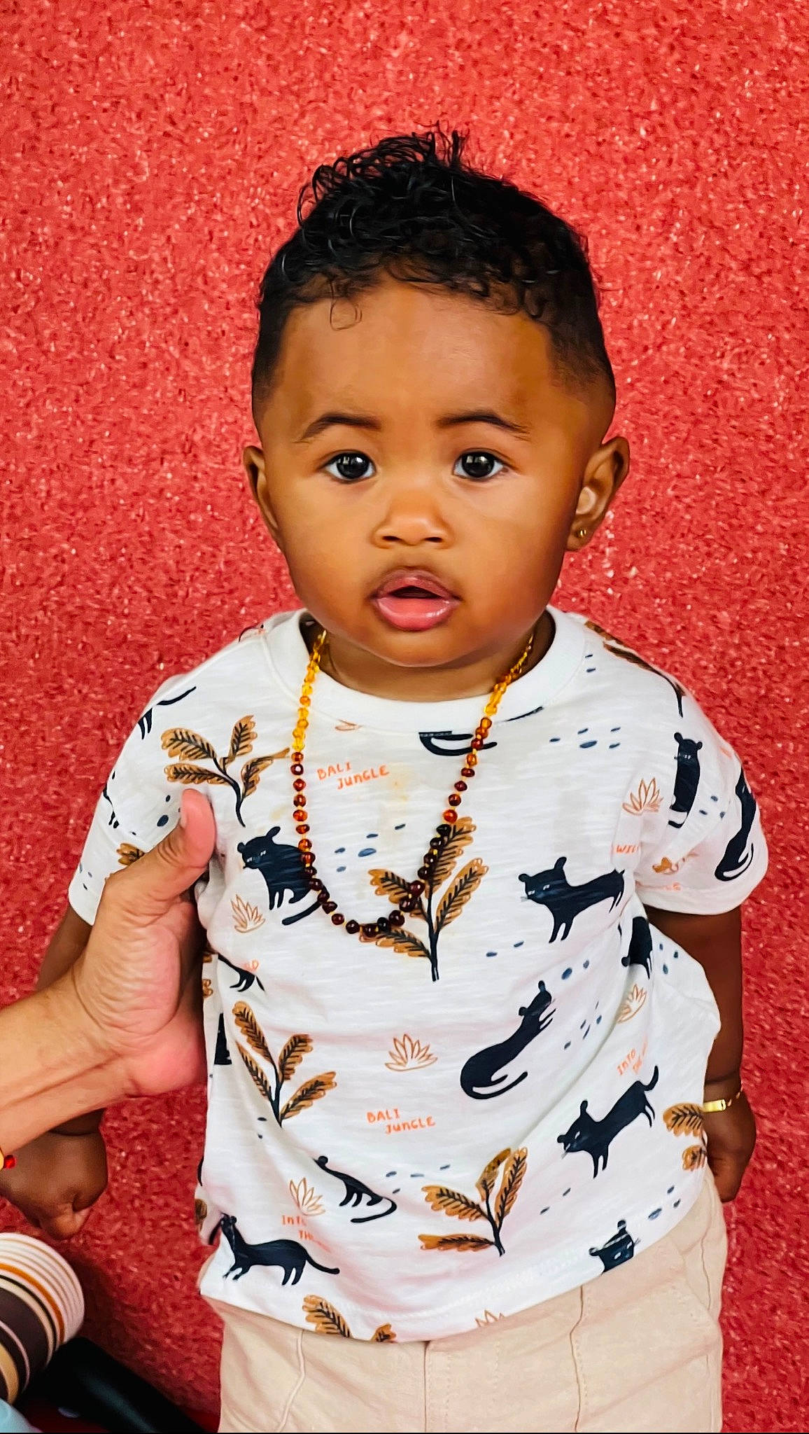 Wyatt participe au concours pour gagner de l'argent avec cette photo : baby, baby_toddler_clothing, cheek, child, chin, collar, eyelash, face, flash_photography, happy, head, jewellery, lip, neck, no_expression, nose, person, skin, sleeve, t_shirt