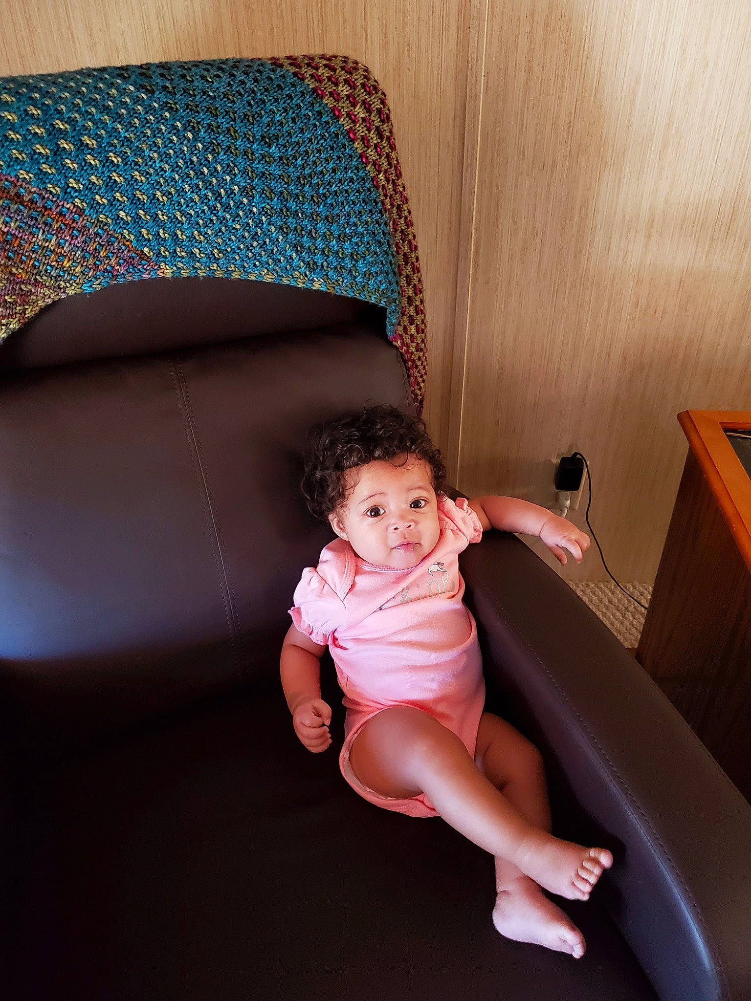 Kacie joined the competition — help win amazing prizes! baby, child, fun, furniture, leg, person, photography, pink, room, sitting, skin, toddler, vacation
