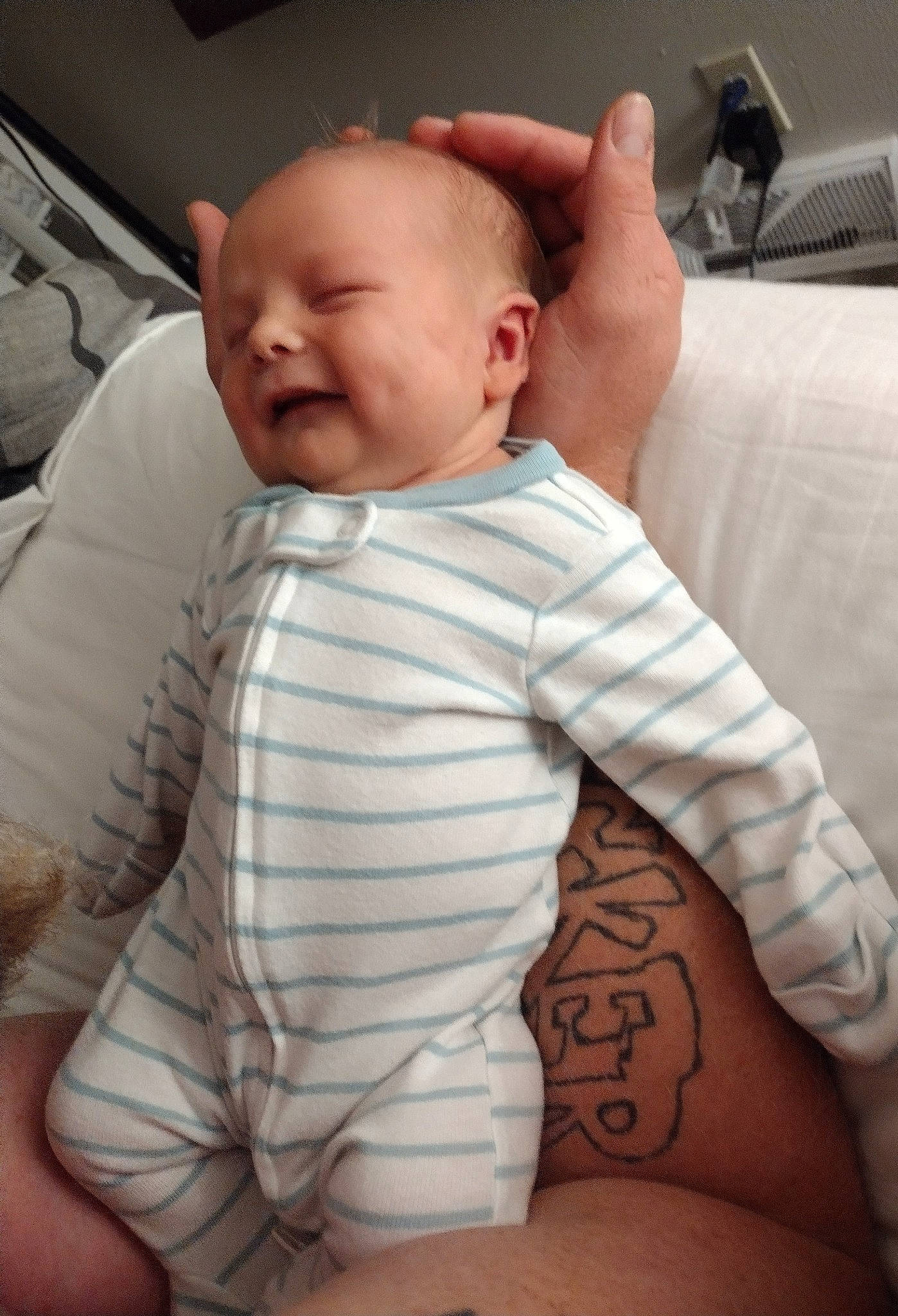 Jaiden joined the competition — help win amazing prizes! arm, baby, baby_toddler_clothing, cheek, chest, comfort, elbow, finger, iris, joint, mouth, muscle, organ, person, shoulder, skin, sleeve, smile, stomach, t_shirt