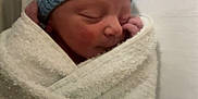 Chester joined the competition — help win amazing prizes! baby, bed, blanket, child, cozy, cute, face, hat, indoors, infant, knit_hat, newborn, peaceful, person, portrait, rest, sleeping, soft, towel, wrapped