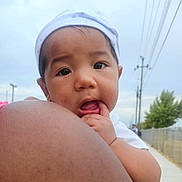 Sejong joined the competition — help win amazing prizes! baby, cap, child, cloudy, curious, daytime, expression, face, fence, hand, outdoor, person, portrait, power_lines, shoulder, sidewalk, skin, sky, tree, urban