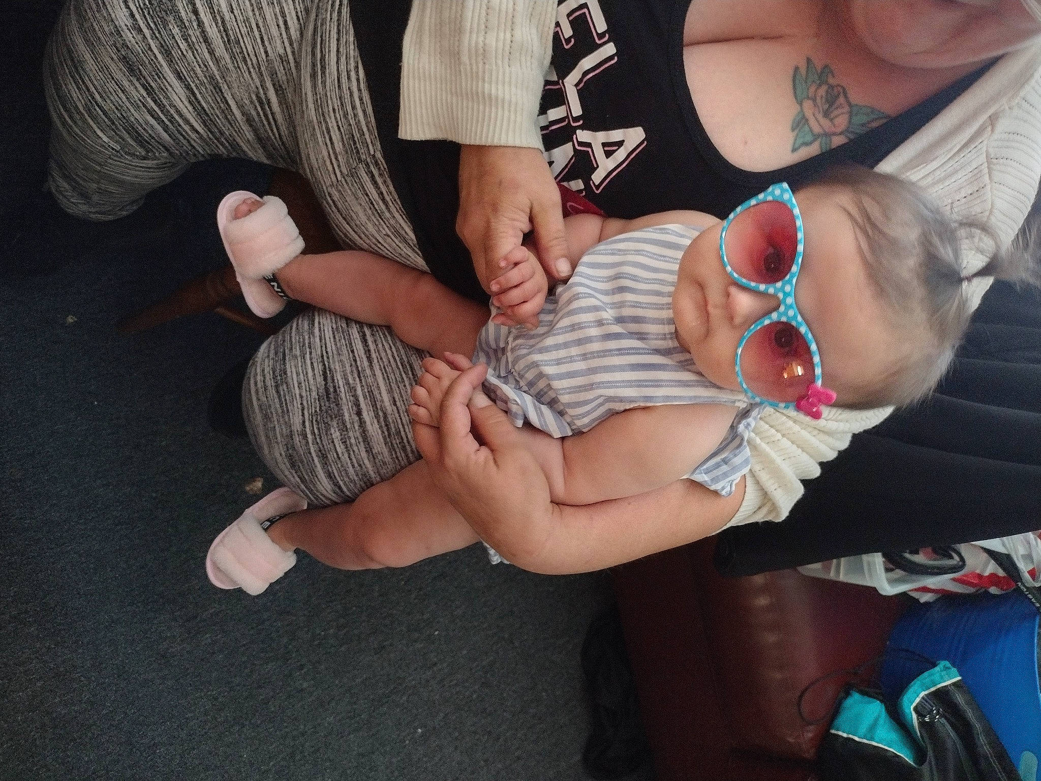 Lilliana joined the competition — help win amazing prizes! arm, comfort, cool, eyewear, finger, fun, gesture, glasses, happy, hat, joint, knee, lap, leg, mouth, nail, person, shorts, sunglasses, thigh