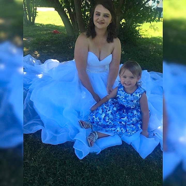 Sierra joined the competition — help win amazing prizes! blue, child, clothing, dress, event, formal_wear, fun, gown, grass, happy, joy, lady, person, photography, prom, smile, summer