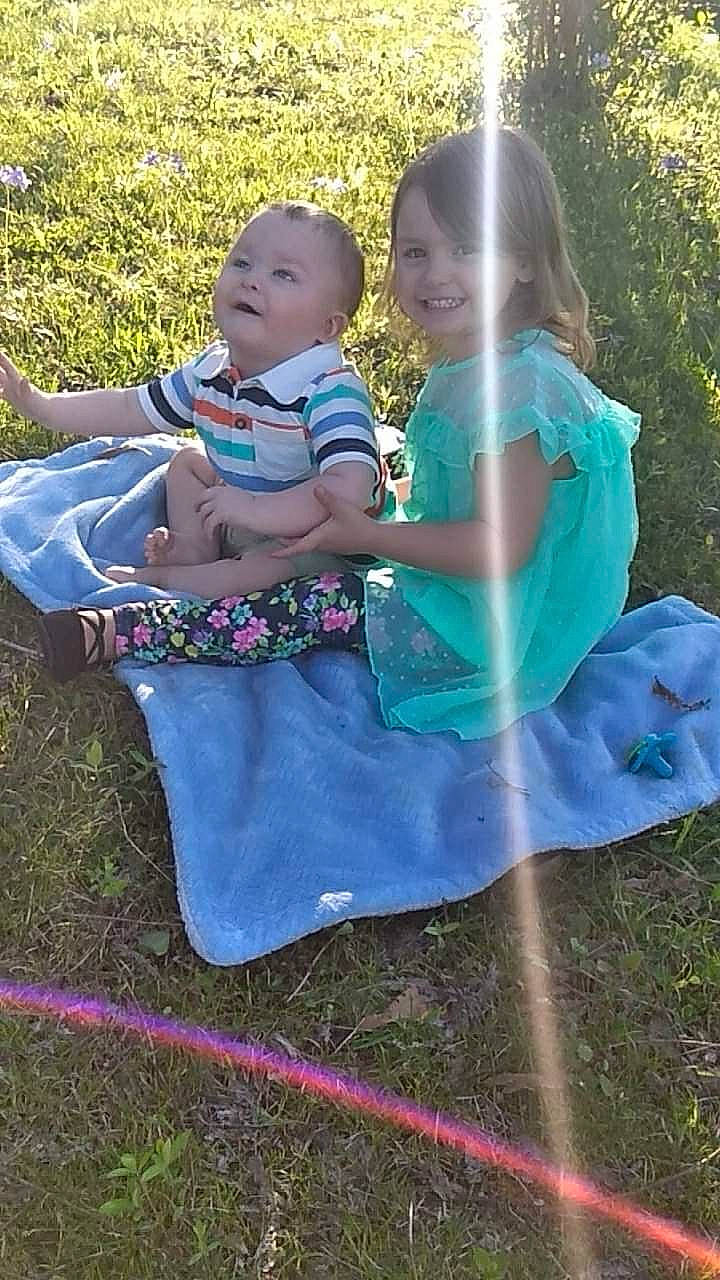 Sierra joined the competition — help win amazing prizes! adaptation, child, fun, grass, joy, leaf, person, play, sibling, smile, summer, toddler