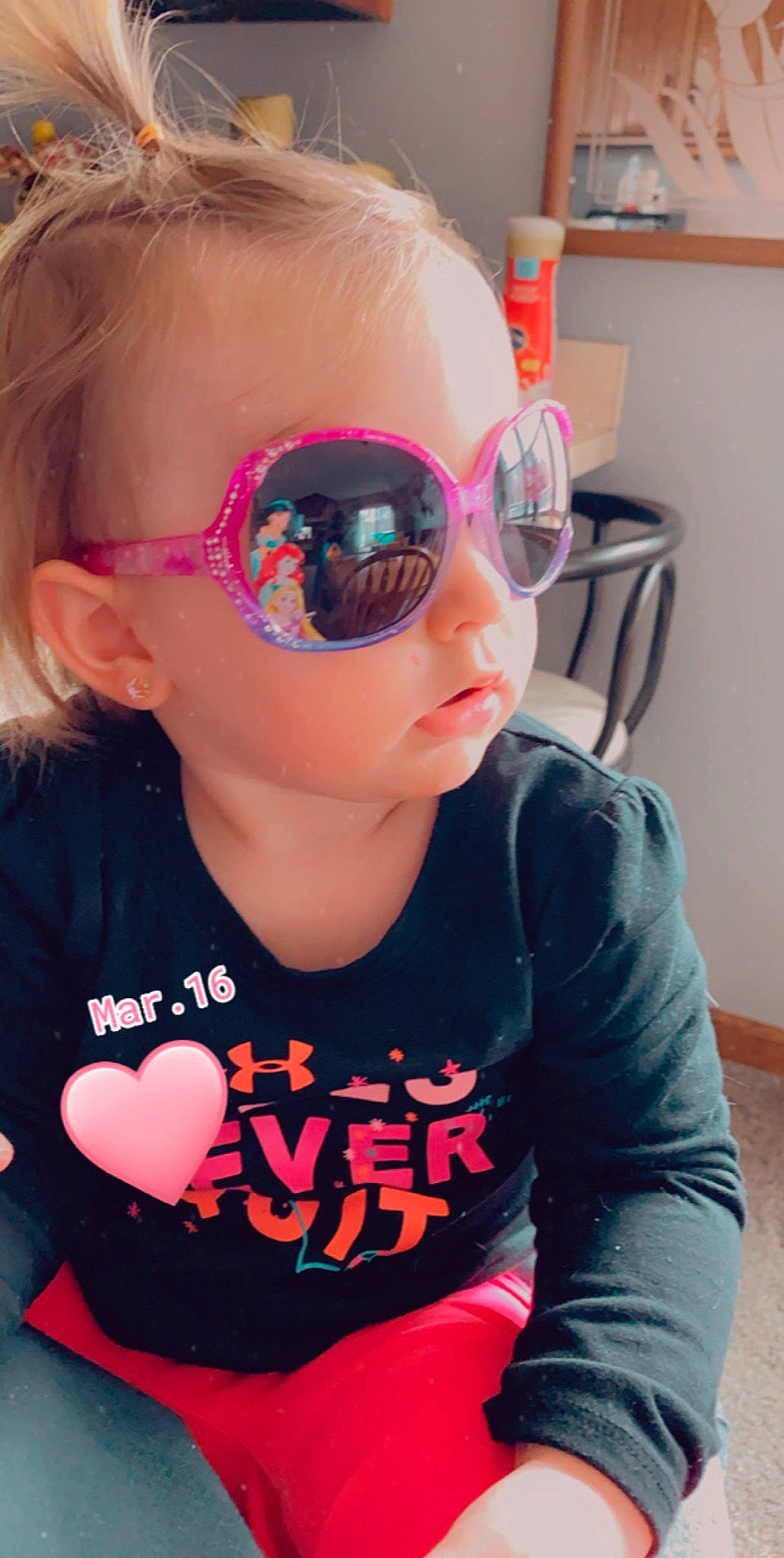 Jaylah joined the competition — help win amazing prizes! child, cool, eyewear, fun, glasses, goggles, lip, person, personal_protective_equipment, pink, sunglasses, toddler, vision_care